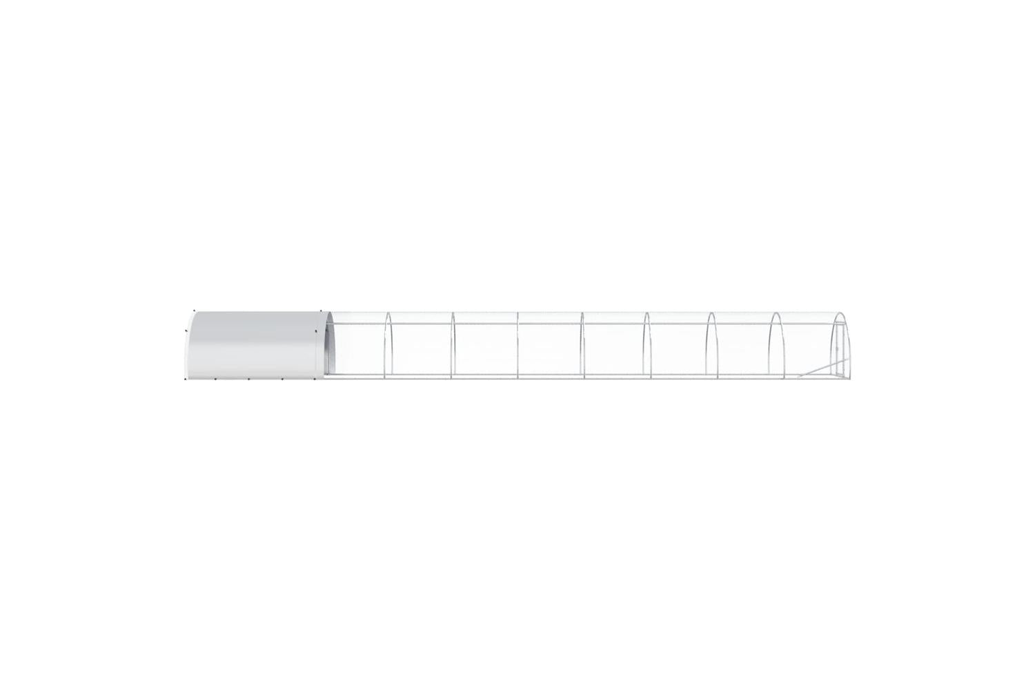 Vidaxl Chicken Coop Silver 1000 X 150 X 100 Cm Galvanised Steel-5