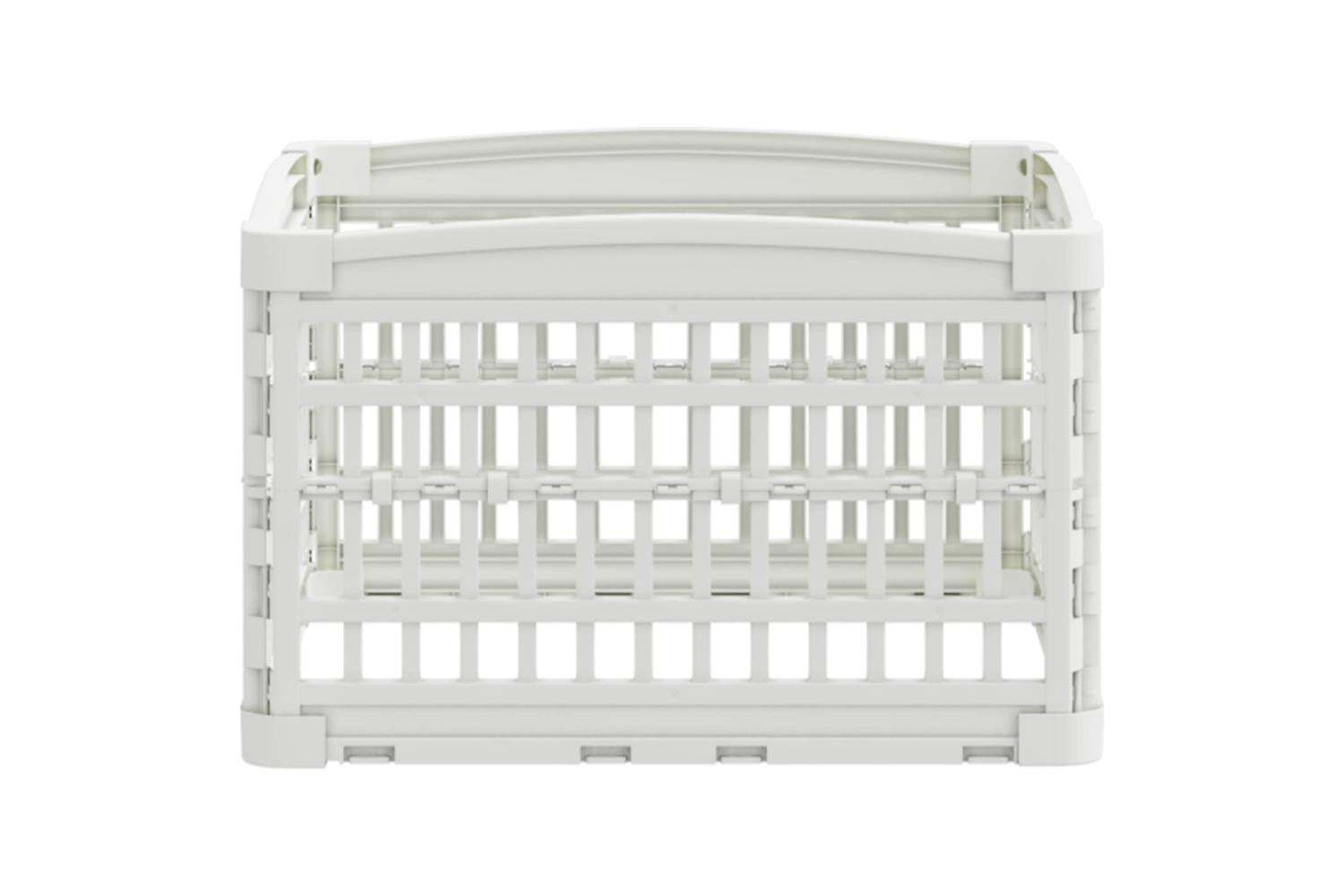 Vidaxl 4 Panel Dog Playpen 60 X 60 X 38 Cm Plastic White Foldable-6