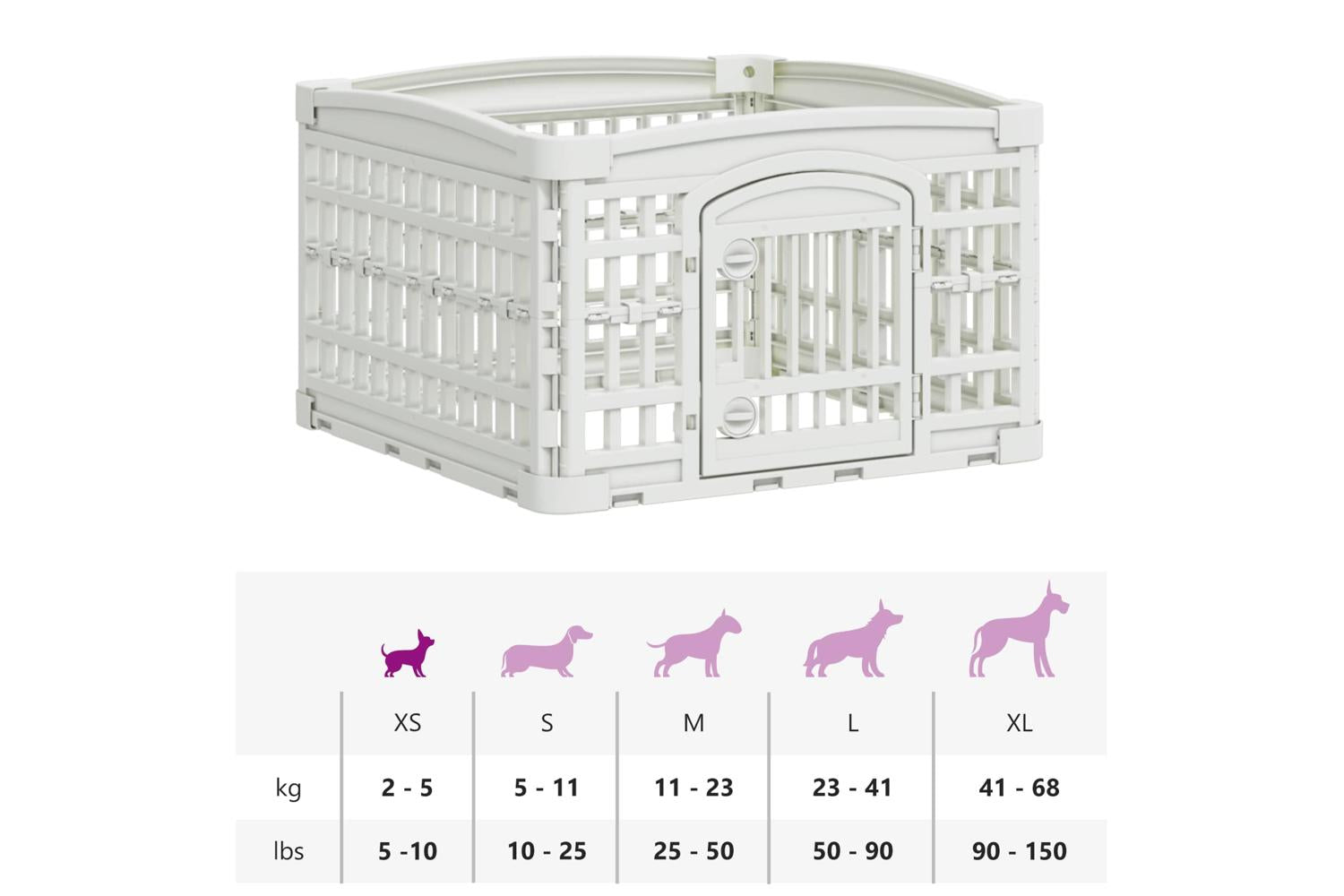Vidaxl 4 Panel Dog Playpen 60 X 60 X 38 Cm Plastic White Foldable-9