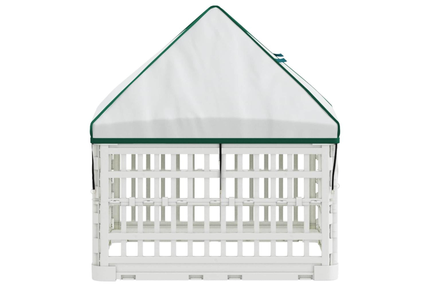 Vidaxl 4 Panel Dog Playpen With Roof 60 X 60 X 82 Cm Plastic White-5