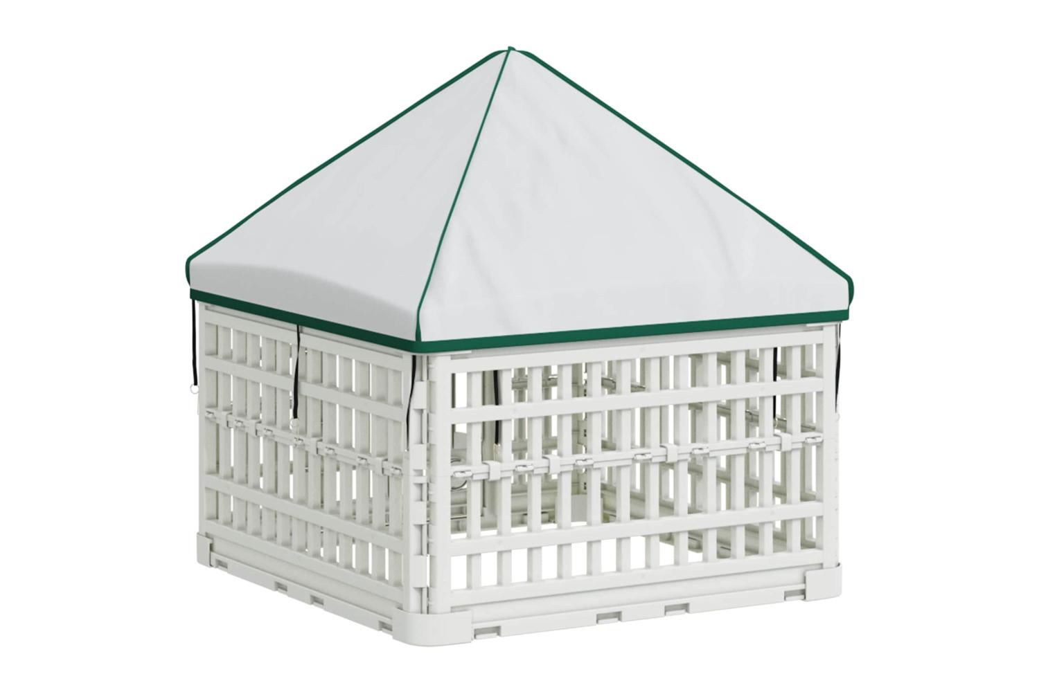 Vidaxl 4 Panel Dog Playpen With Roof 60 X 60 X 82 Cm Plastic White-6