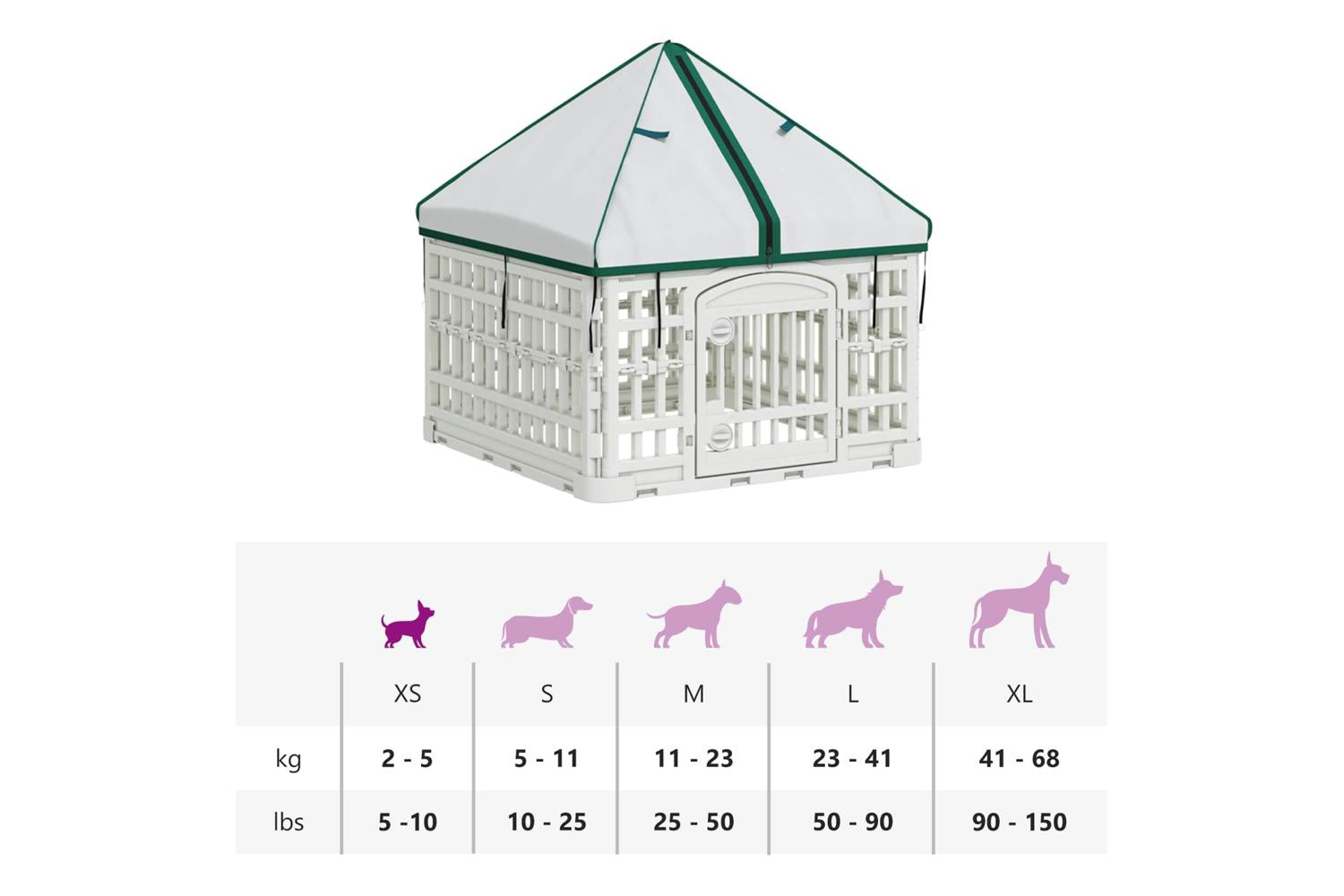 Vidaxl 4 Panel Dog Playpen With Roof 60 X 60 X 82 Cm Plastic White-10