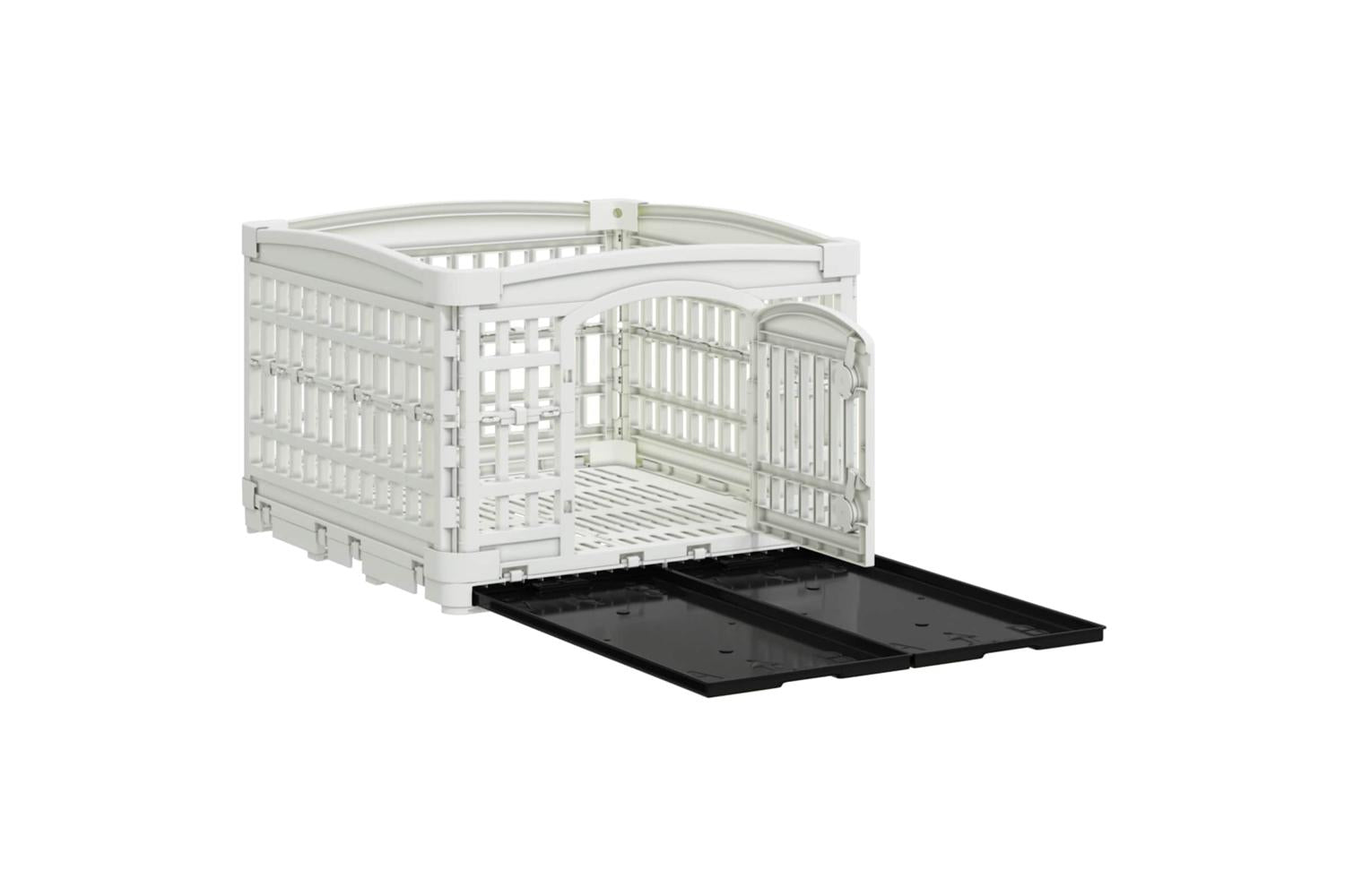 Vidaxl 4 Panel Dog Playpen 122 X 1065 X 82 Cm Plastic White Foldable-4