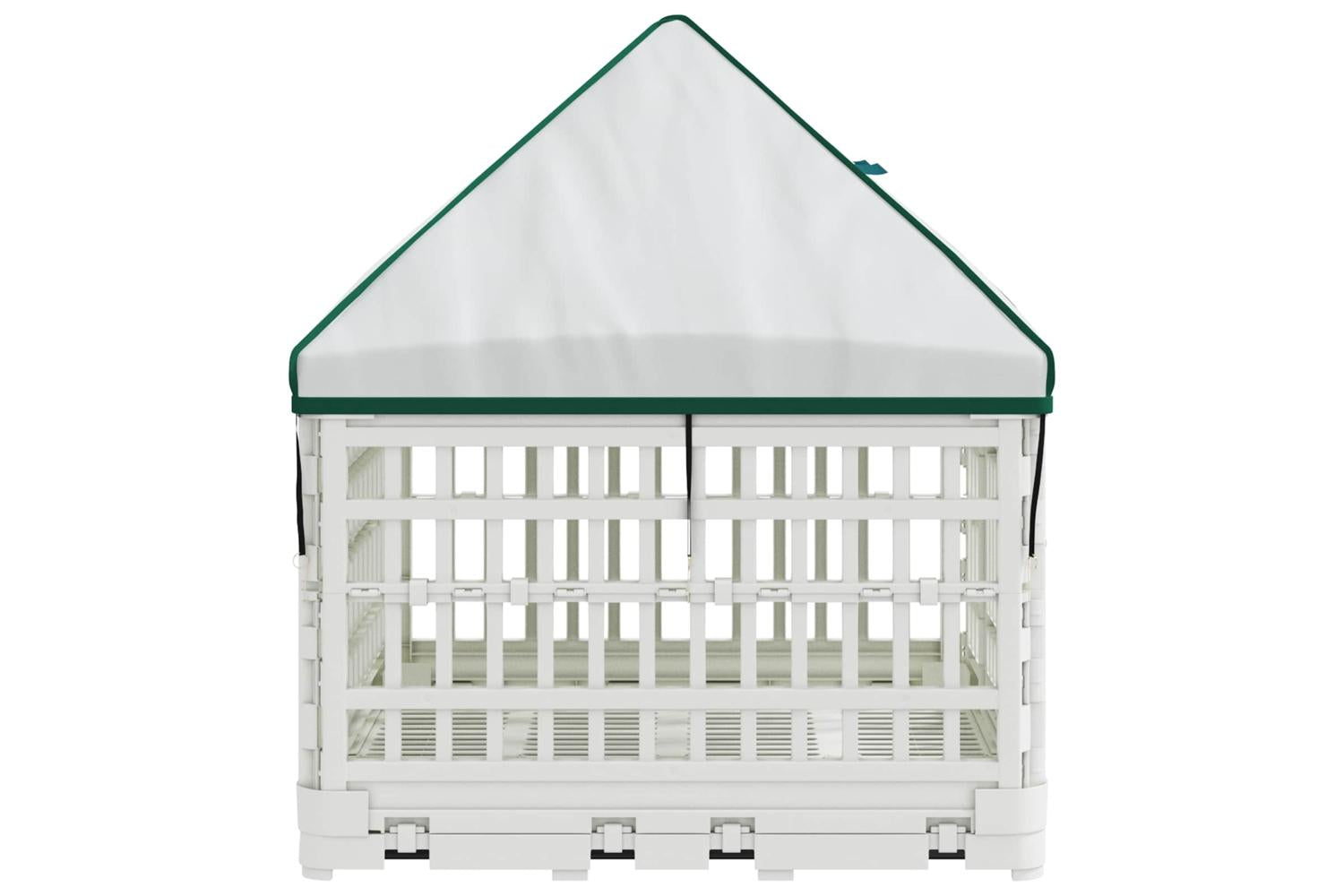 Vidaxl 4 Panel Dog Playpen With Roof 122 X 1065 X 82 Cm Plastic White-5