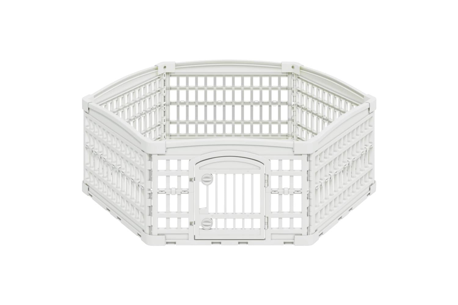 Vidaxl 6 Panel Dog Playpen 122 X 1065 X 40 Cm Plastic White Foldable-5