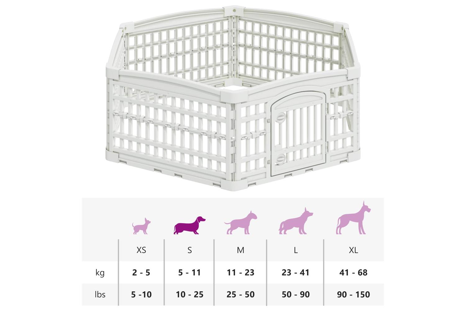 Vidaxl 6 Panel Dog Playpen 122 X 1065 X 40 Cm Plastic White Foldable-10