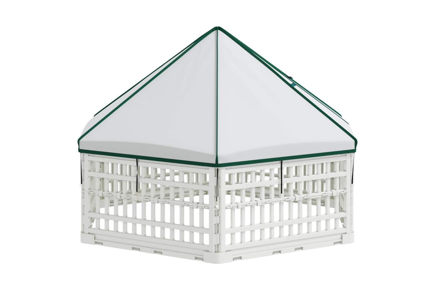 Vidaxl 6 Panel Dog Playpen 122 X 1065 X 82 Cm Plastic White Foldable-5