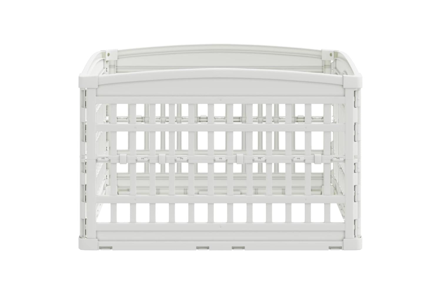 Vidaxl 4 Panel Dog Playpen 88 X 88 X 56 Cm Plastic White Foldable-6