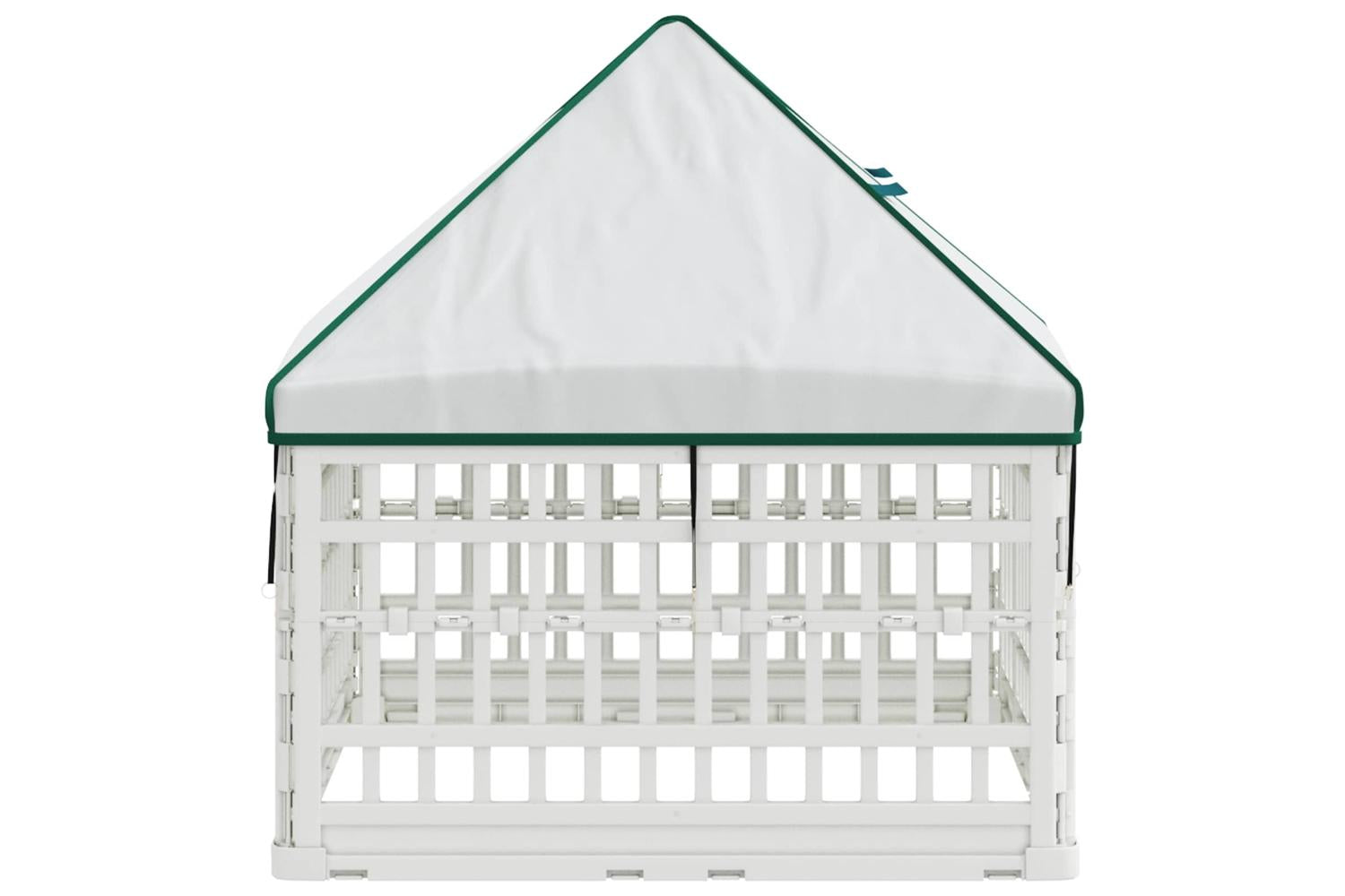 Vidaxl 4 Panel Dog Playpen With Roof 88 X 88 X 112 Cm Plastic White-5