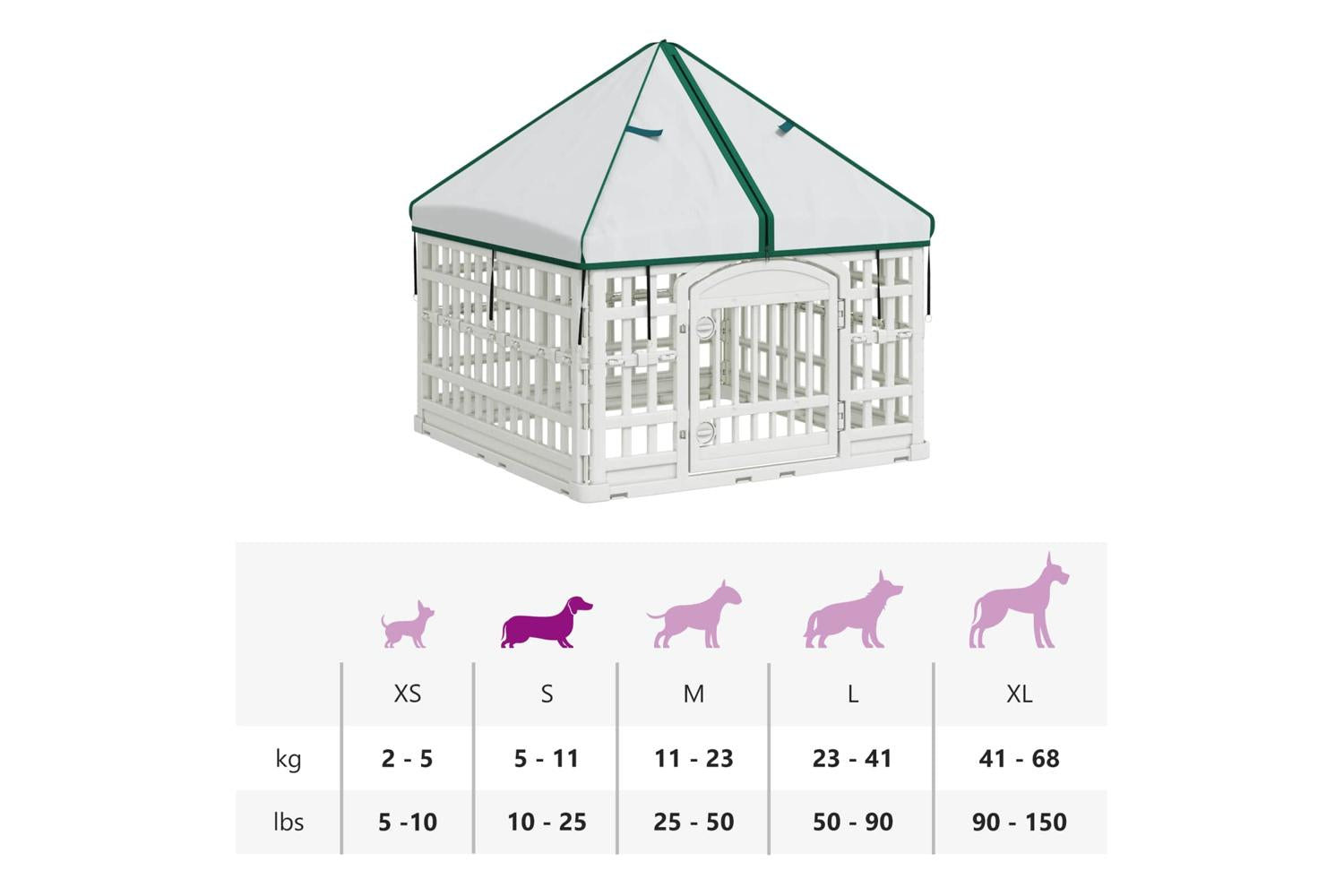 Vidaxl 4 Panel Dog Playpen With Roof 88 X 88 X 112 Cm Plastic White-10