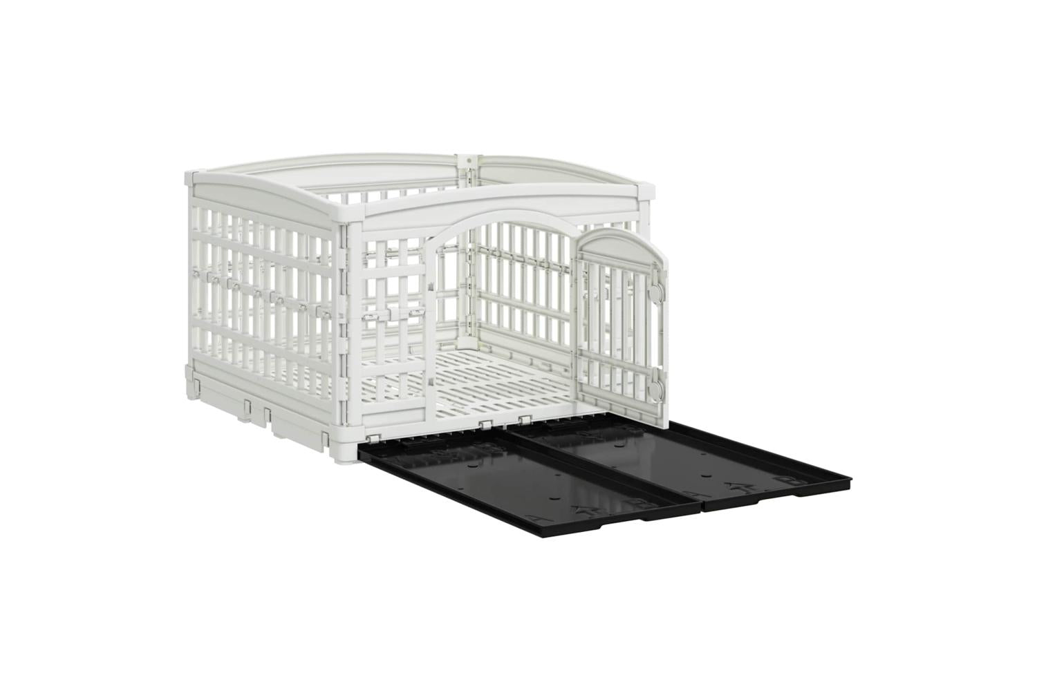 Vidaxl 4 Panel Dog Playpen 1775 X 1545 X 112 Cm Plastic White-4