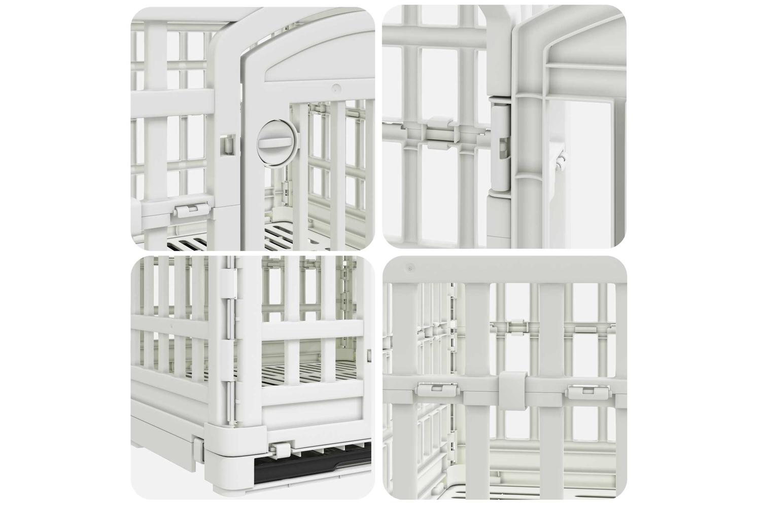 Vidaxl 4 Panel Dog Playpen 1775 X 1545 X 112 Cm Plastic White-7