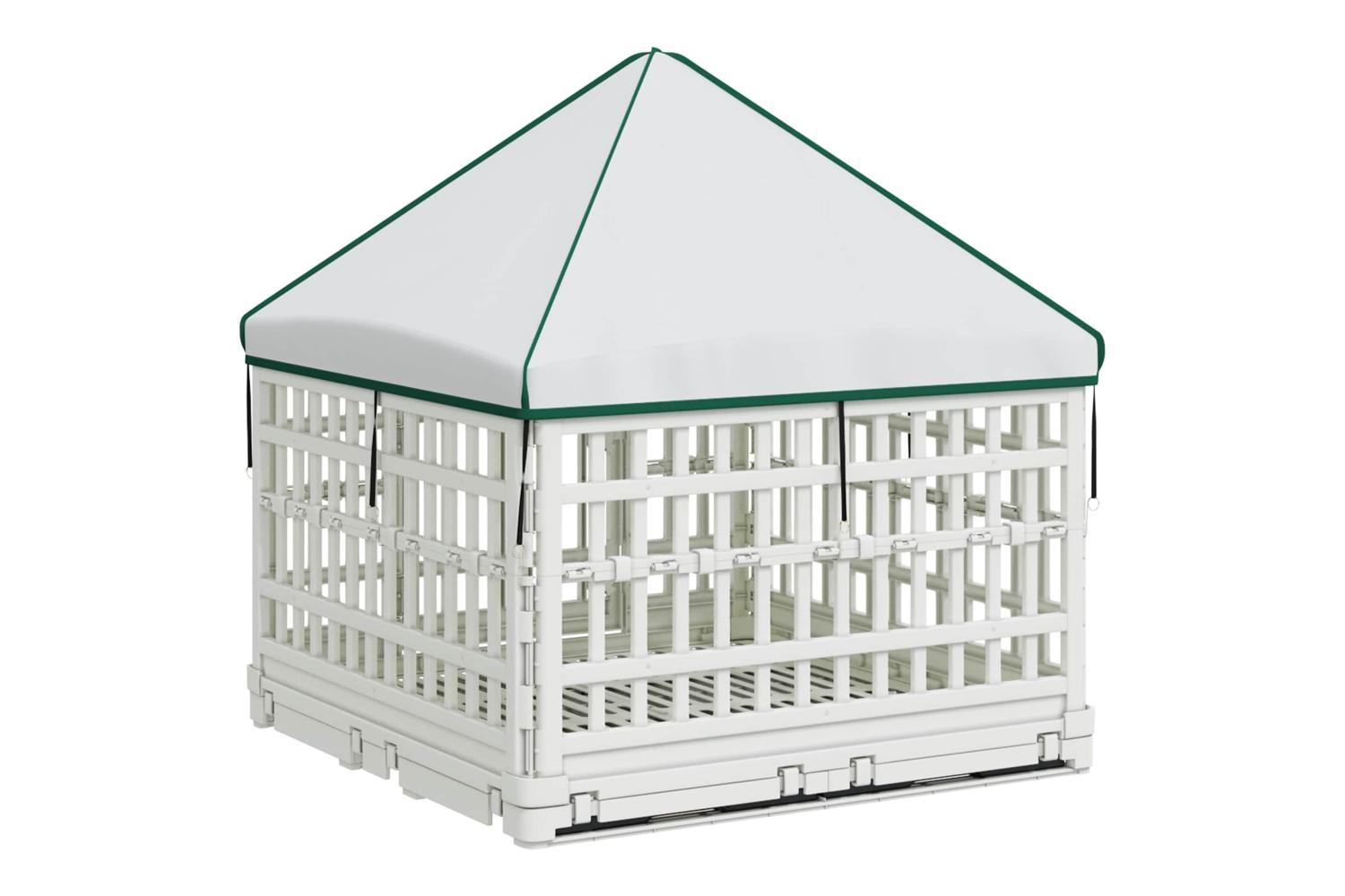 Vidaxl 4 Panel Dog Playpen With Roof 1775 X 1545 X 112 Cm Plastic-6