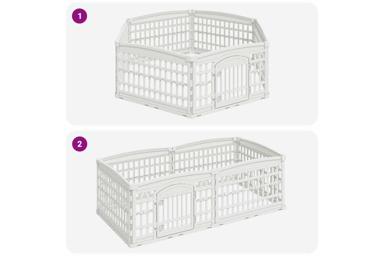 Vidaxl 6 Panel Dog Playpen 1775 X 1545 X 58 Cm Plastic White-8