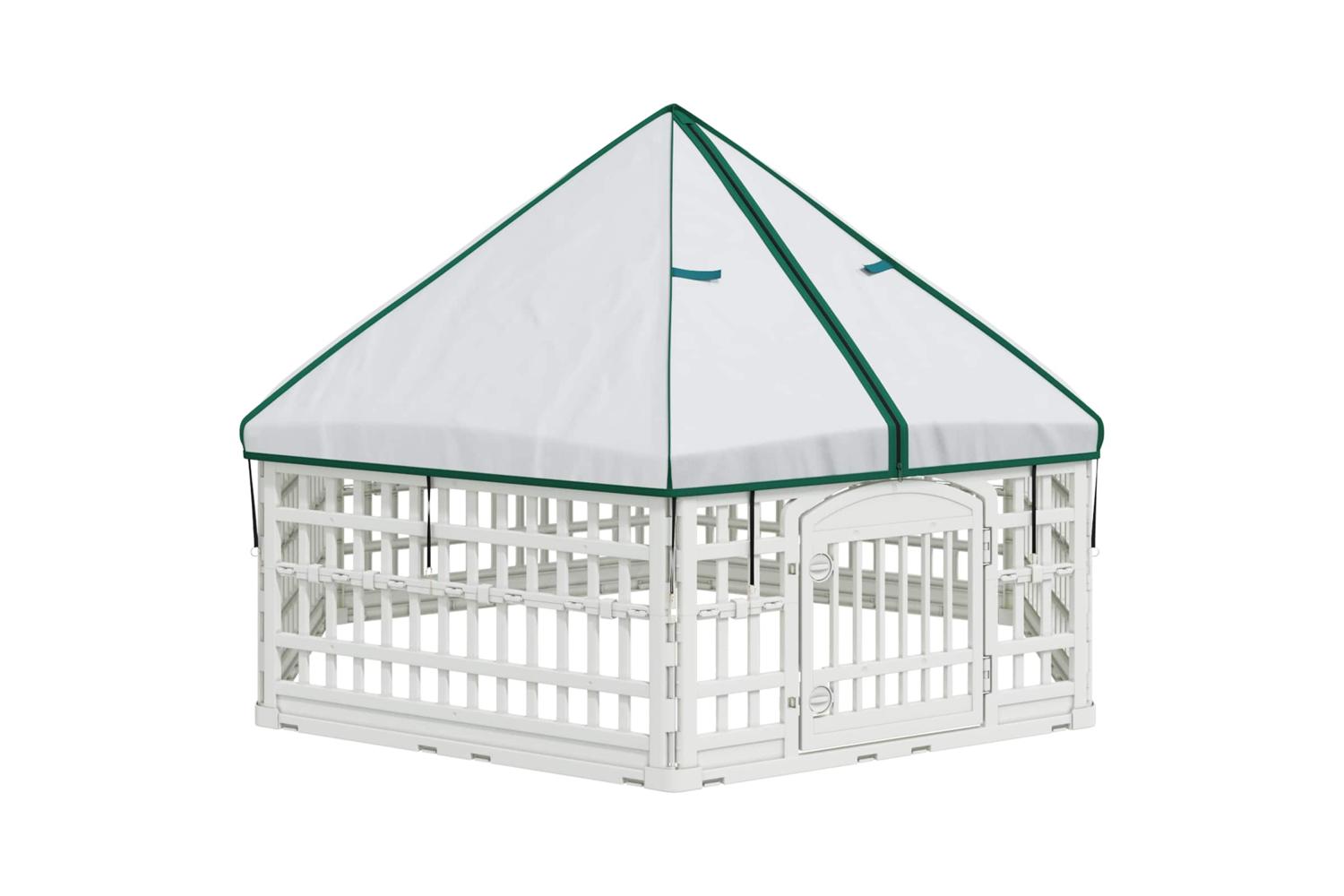 Vidaxl 6 Panel Dog Playpen 1775 X 1545 X 112 Cm Plastic White