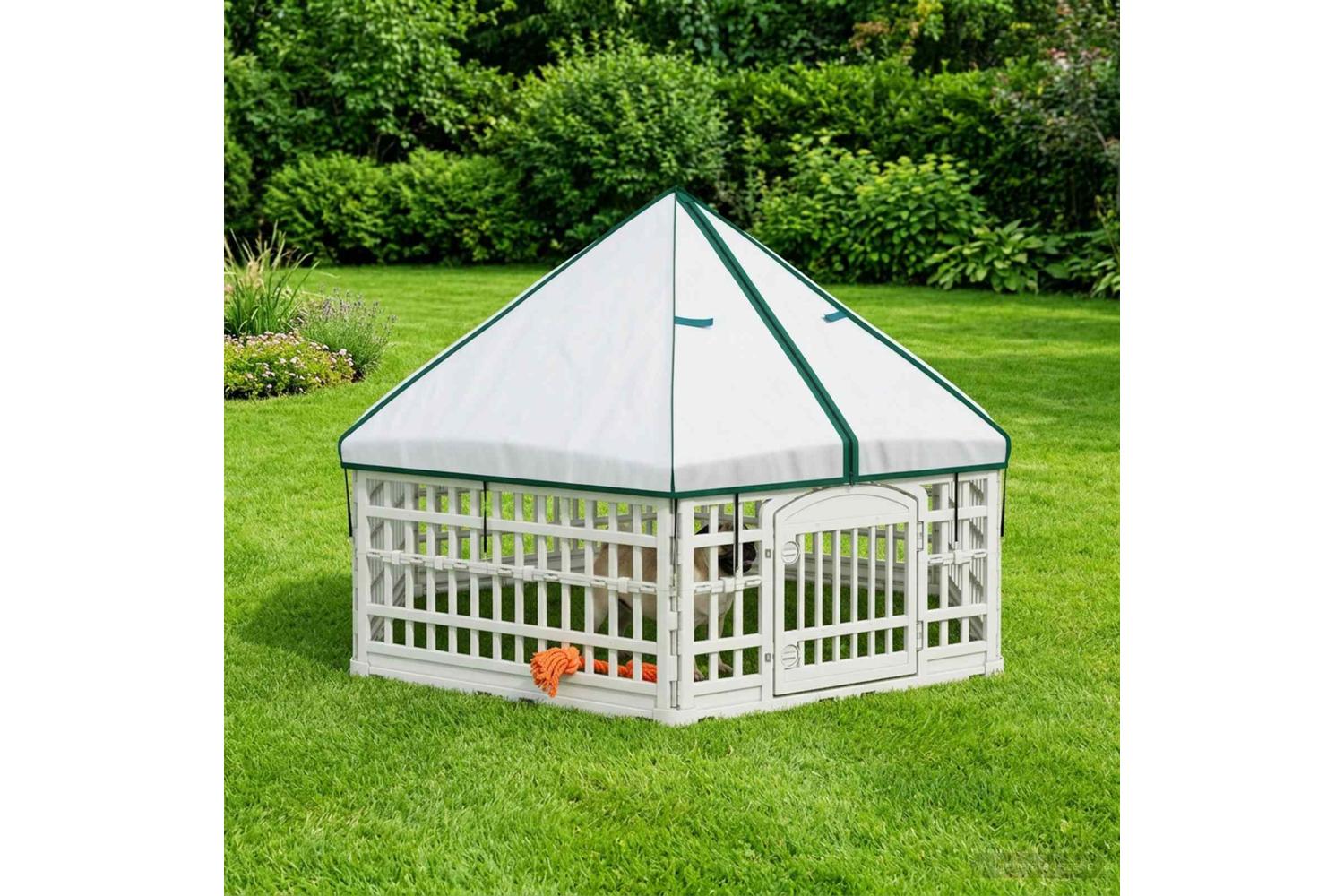 Vidaxl 6 Panel Dog Playpen 1775 X 1545 X 112 Cm Plastic White-4