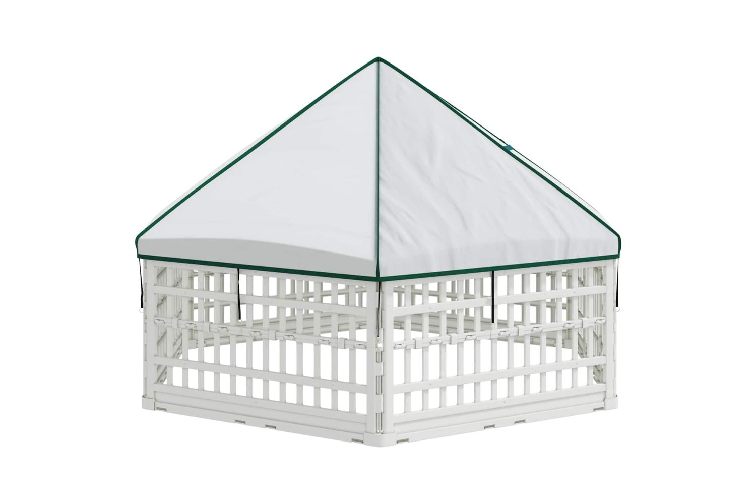 Vidaxl 6 Panel Dog Playpen 1775 X 1545 X 112 Cm Plastic White-5