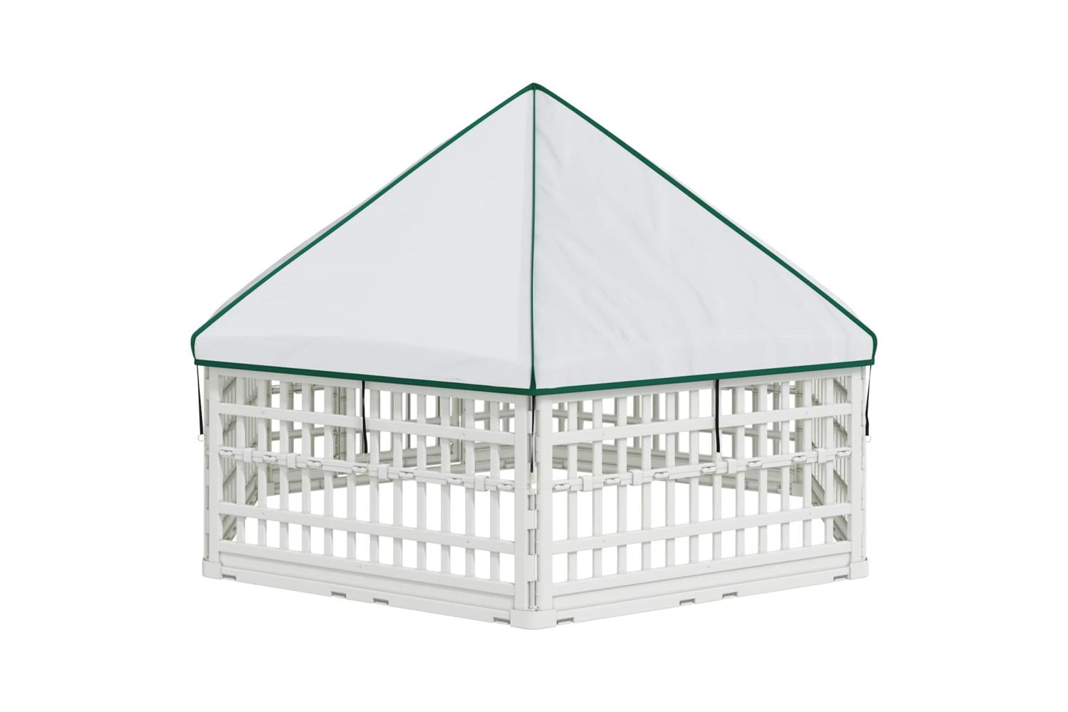 Vidaxl 6 Panel Dog Playpen 1775 X 1545 X 112 Cm Plastic White-6