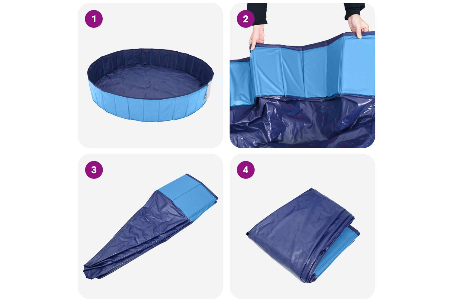 Vidaxl Dog Pool 300 X 38 Cm Thick Pvc Blue-5
