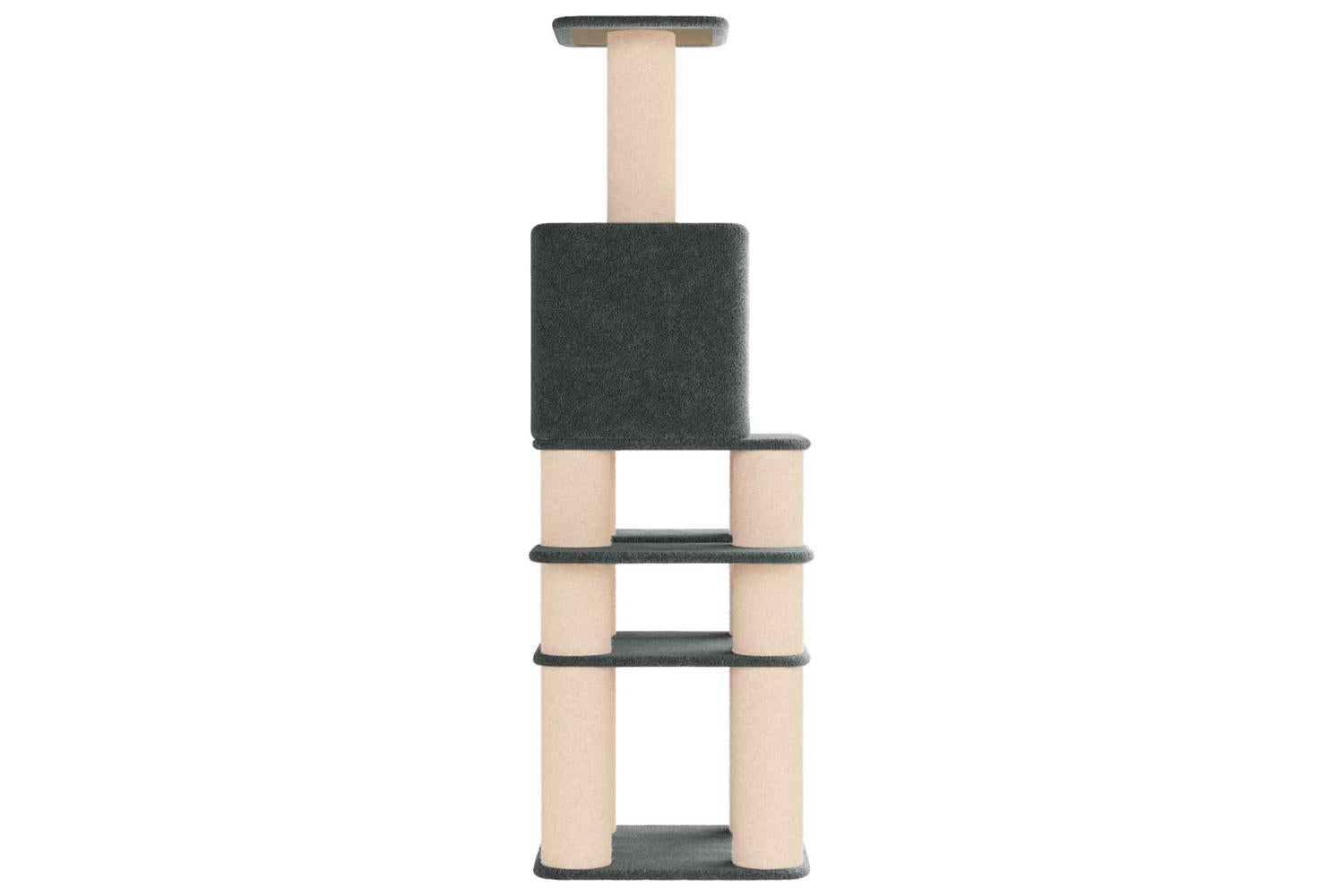 Vidaxl Cat Tree With Sisal Scratching Posts Dark Grey 180 Cm-5