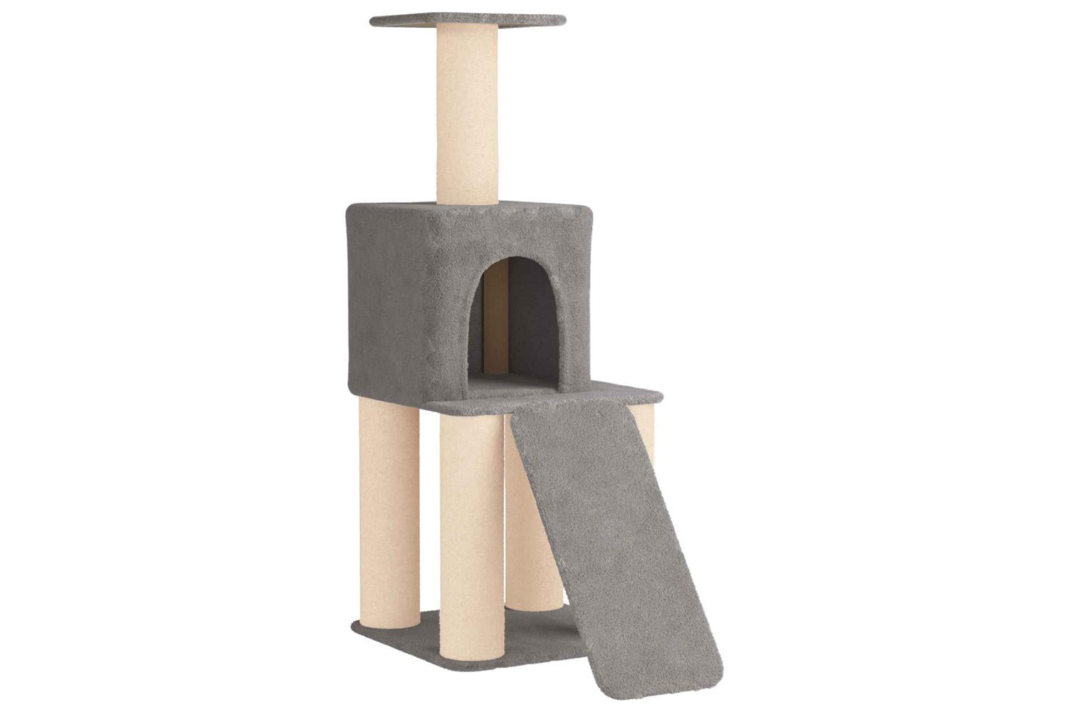 Vidaxl Cat Tree With Sisal Scratching Posts Light Grey 146 Cm