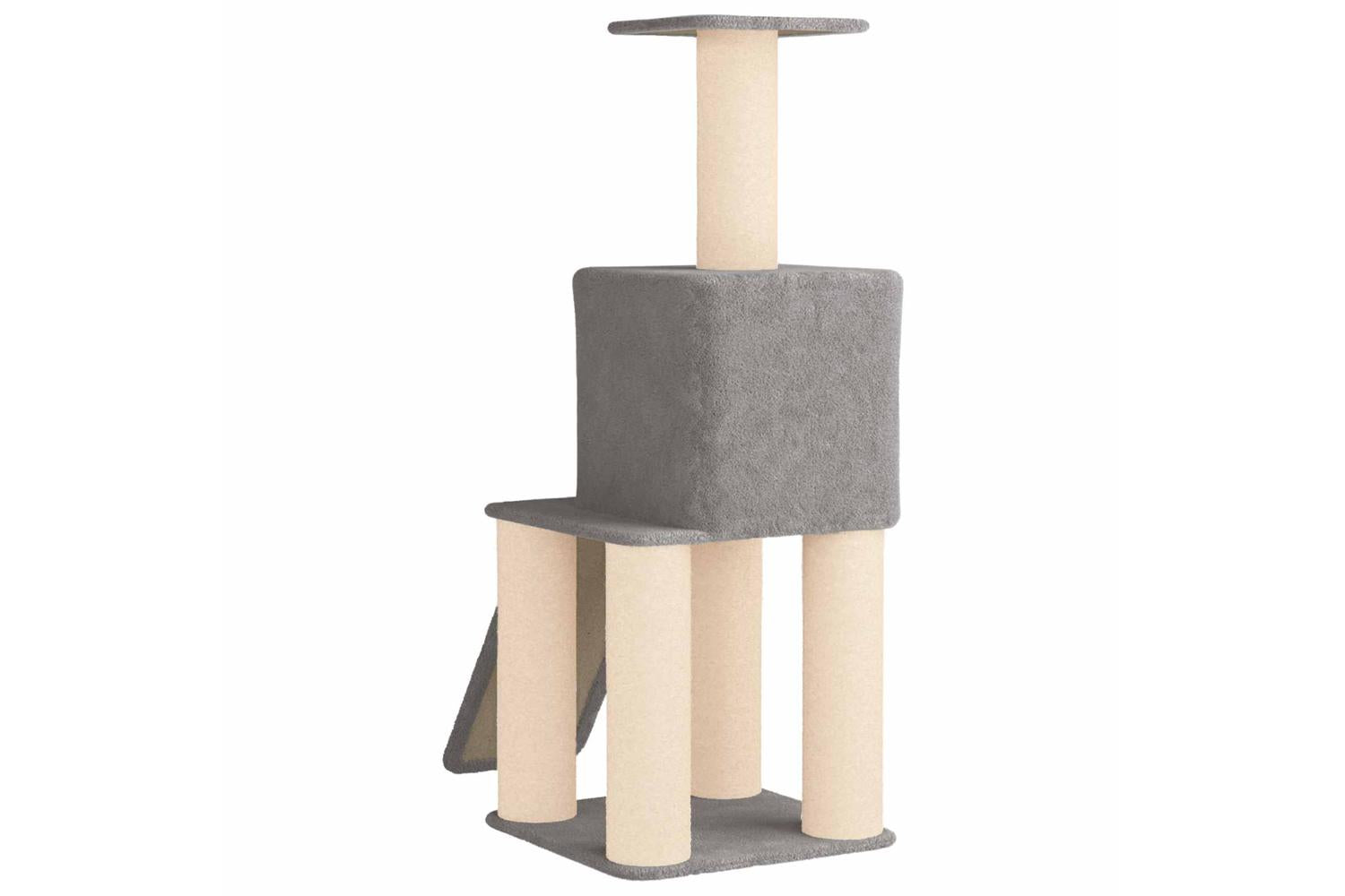 Vidaxl Cat Tree With Sisal Scratching Posts Light Grey 146 Cm-6
