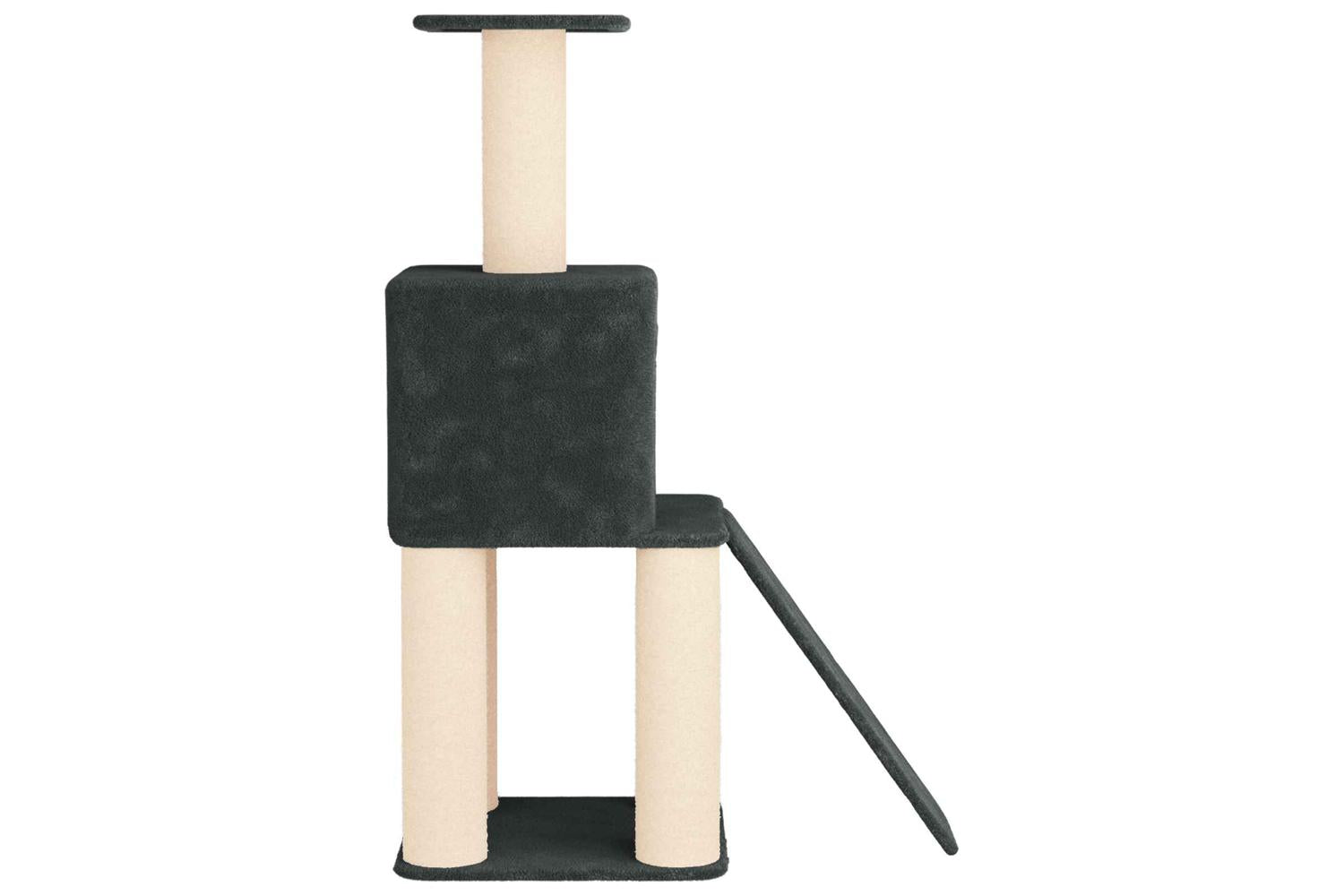 Vidaxl Cat Tree With Sisal Scratching Posts Dark Grey 146 Cm-5