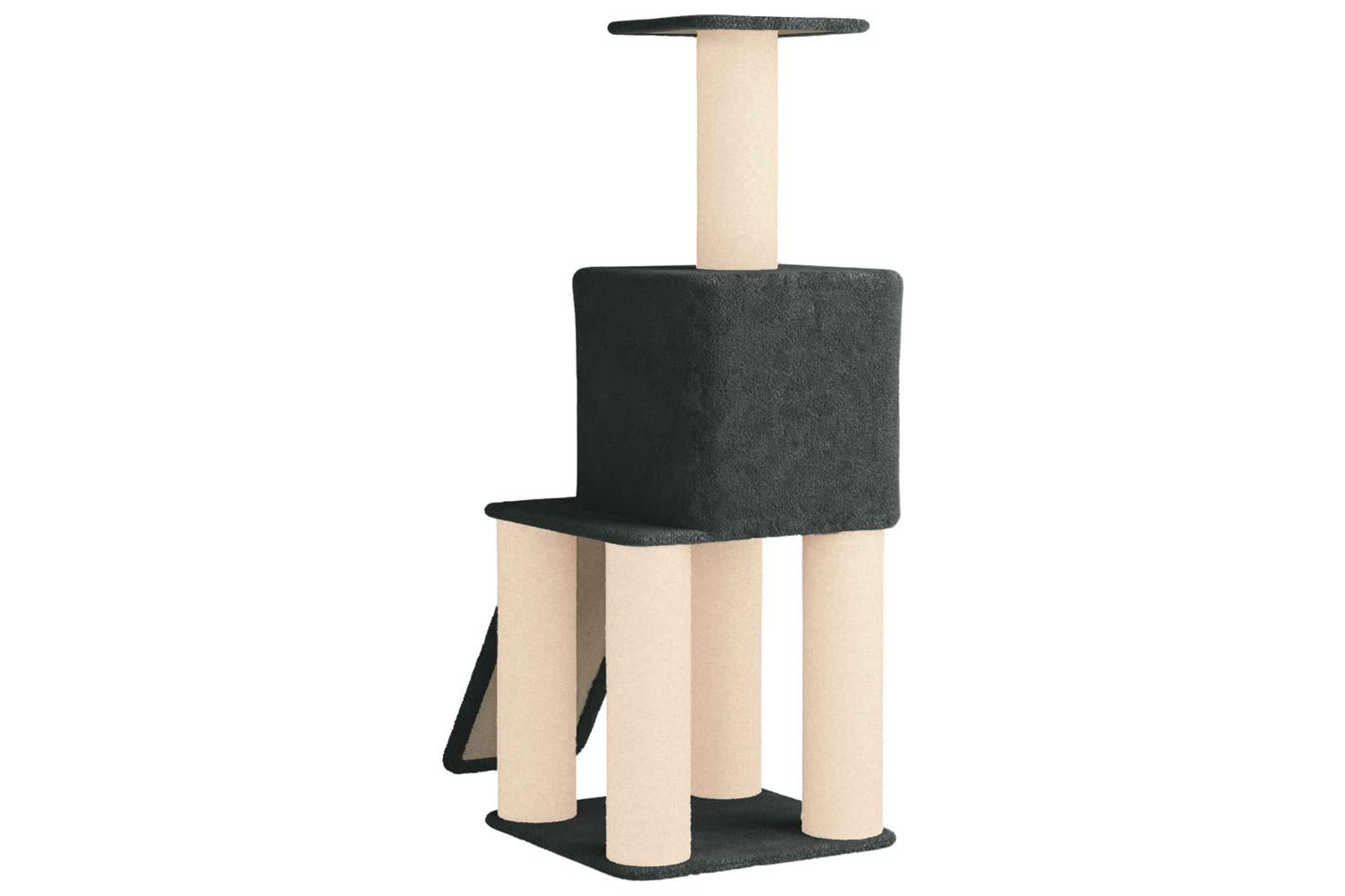 Vidaxl Cat Tree With Sisal Scratching Posts Dark Grey 146 Cm-6
