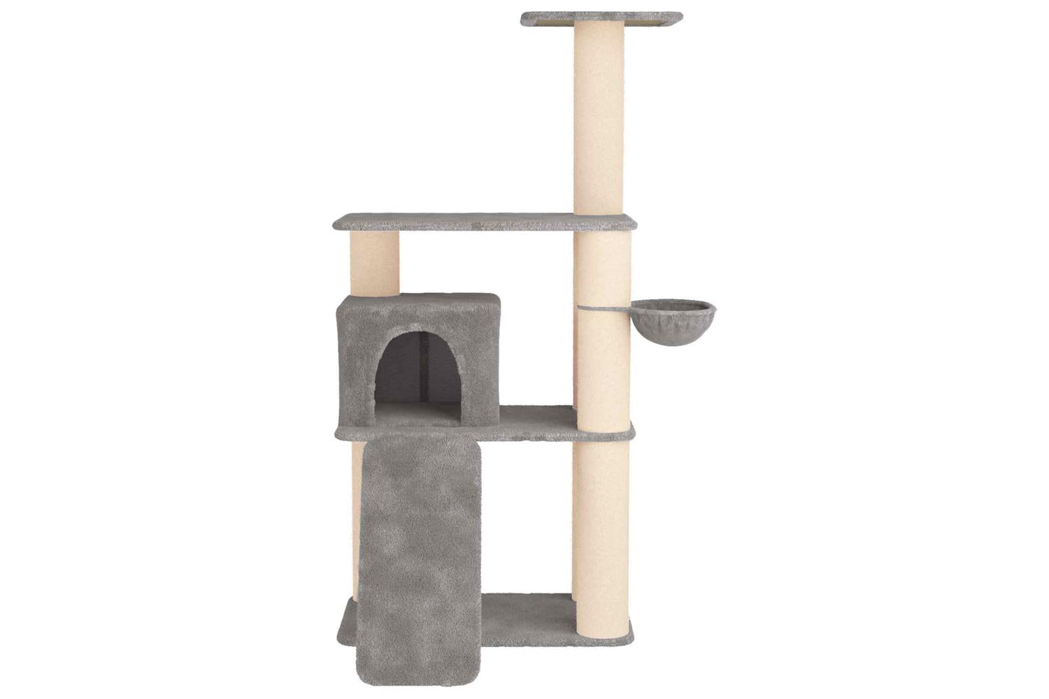 Vidaxl Cat Tree With Sisal Scratching Posts Light Grey 173 Cm-4