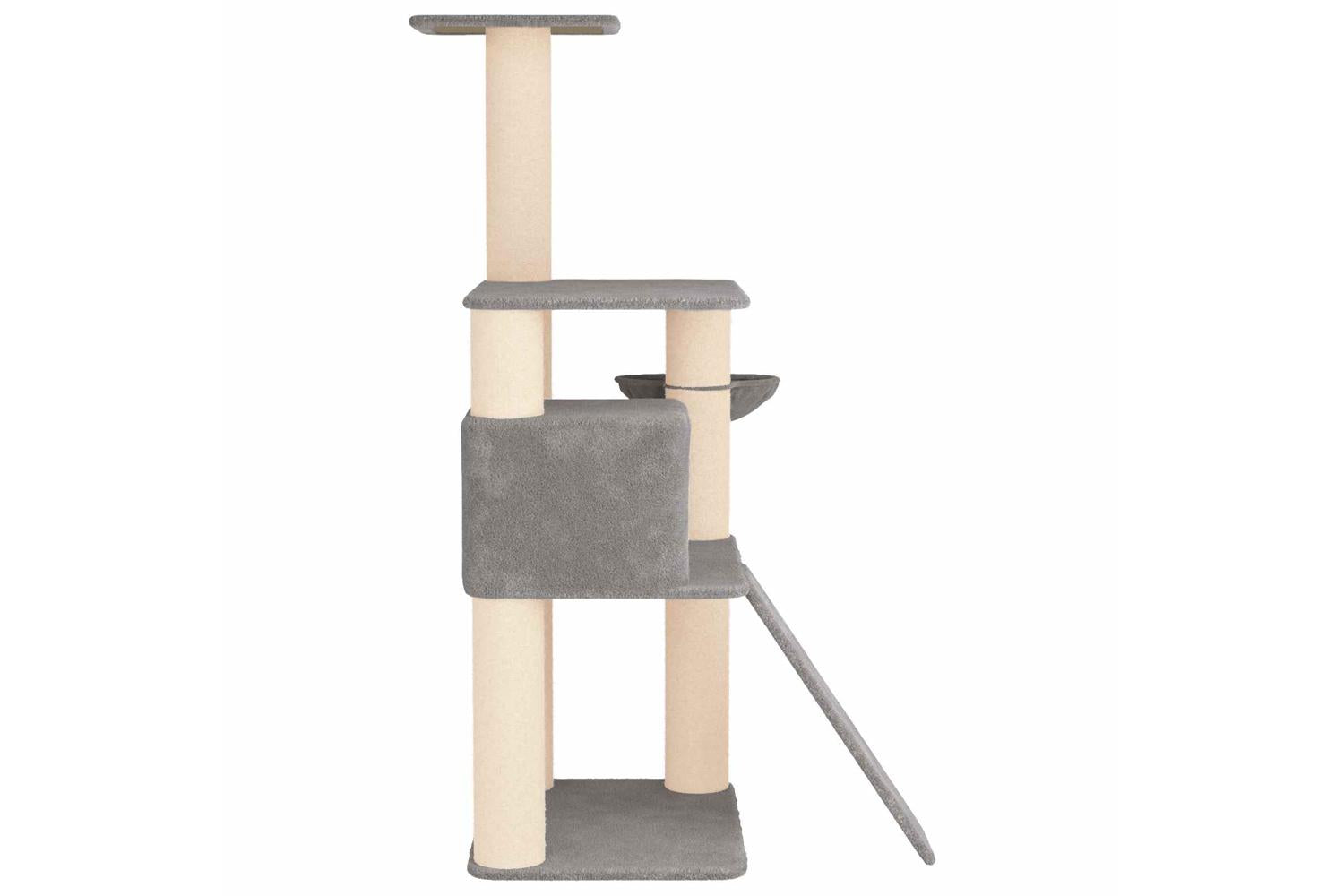Vidaxl Cat Tree With Sisal Scratching Posts Light Grey 173 Cm-5
