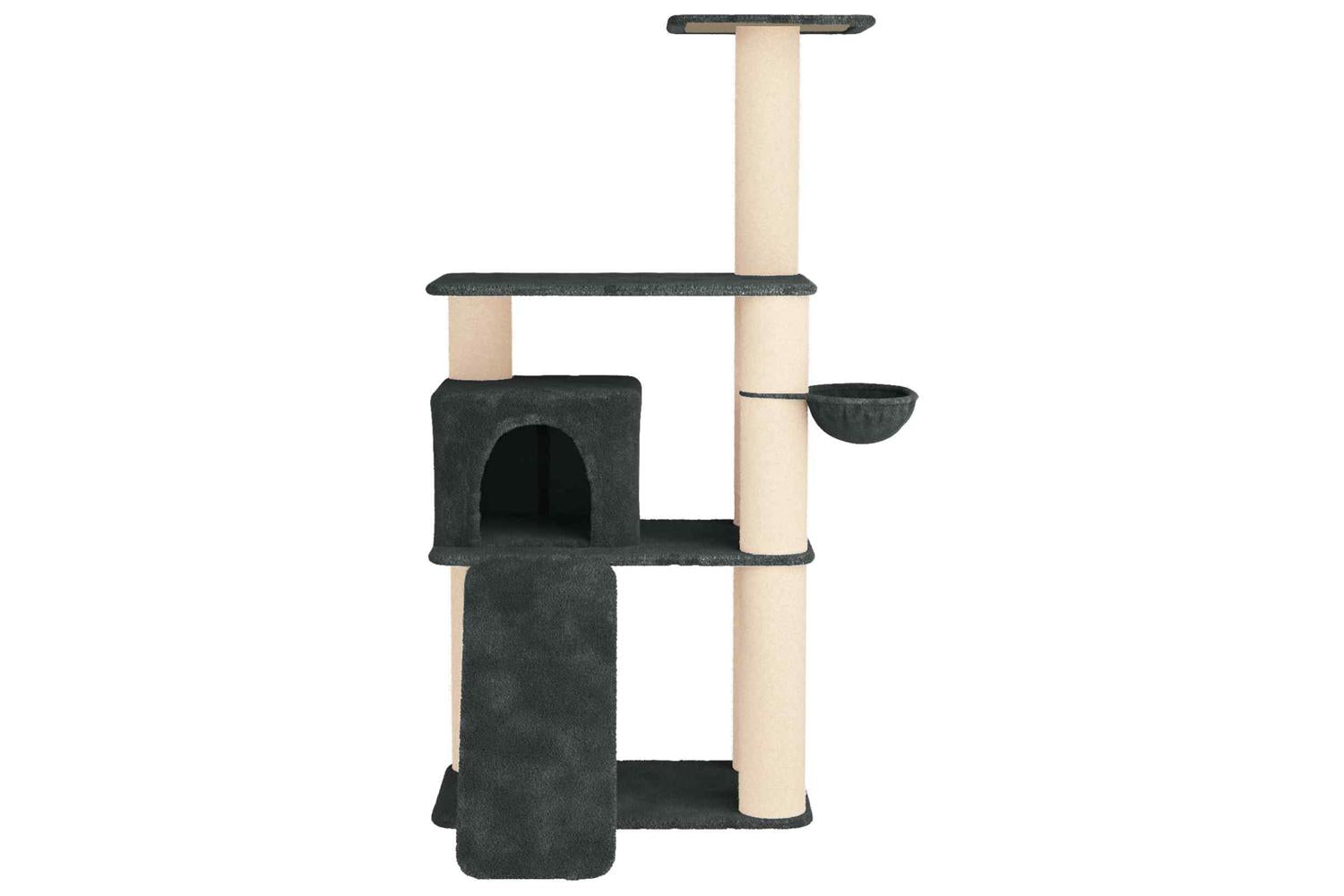 Vidaxl Cat Tree With Sisal Scratching Posts Dark Grey 173 Cm-4