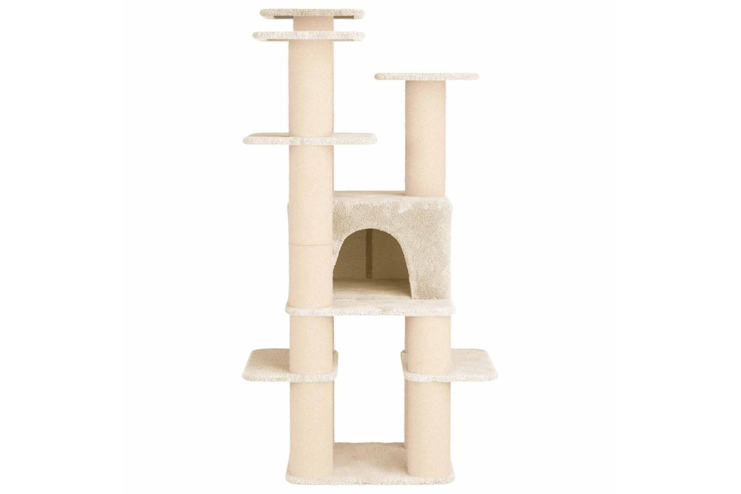 Vidaxl Cat Tree With Sisal Scratching Posts Cream 161 Cm-4
