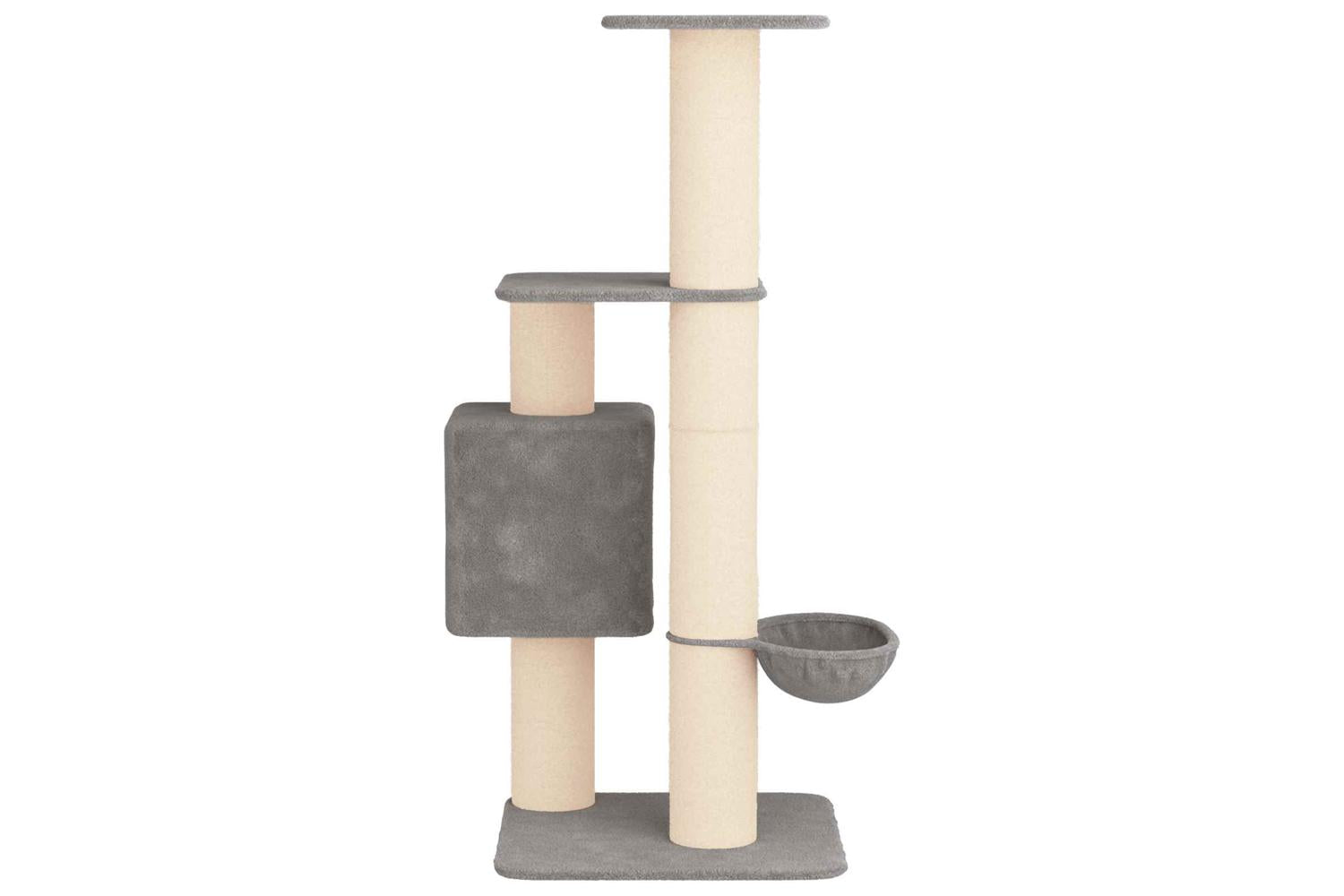 Vidaxl Cat Tree With Sisal Scratching Posts Light Grey 137 Cm-5