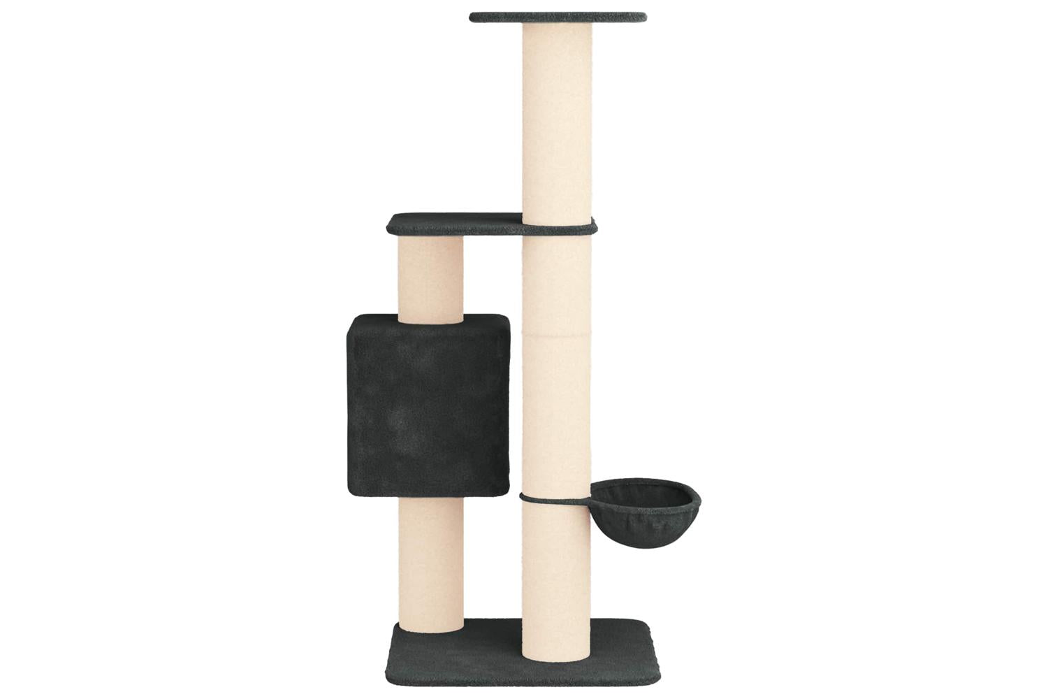 Vidaxl Cat Tree With Sisal Scratching Posts Dark Grey 137 Cm-5