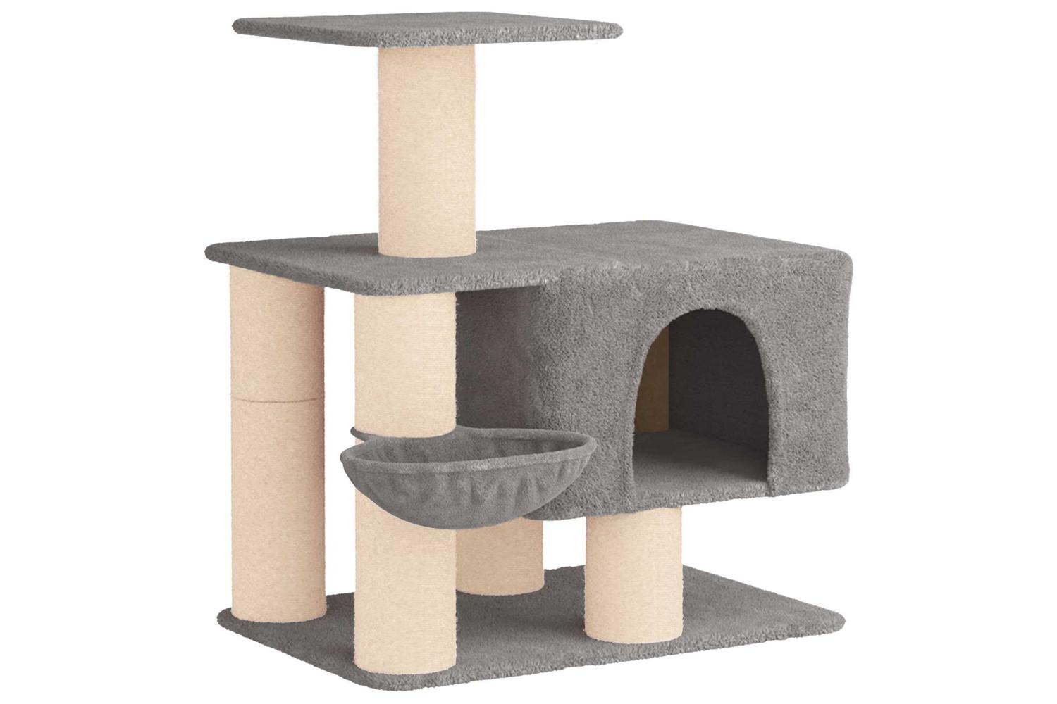Vidaxl Cat Tree With Sisal Scratching Posts Light Grey 96 Cm-2