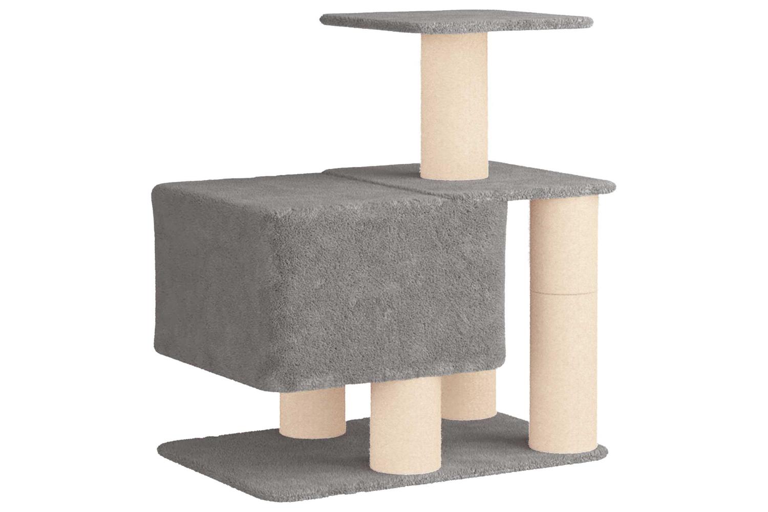 Vidaxl Cat Tree With Sisal Scratching Posts Light Grey 96 Cm-6