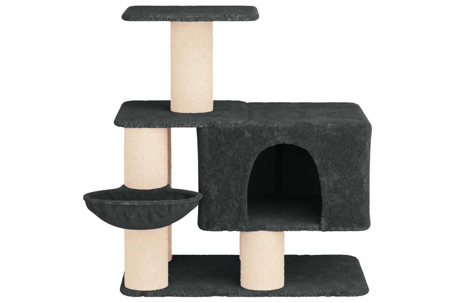 Vidaxl Cat Tree With Sisal Scratching Posts Dark Grey 96 Cm-4