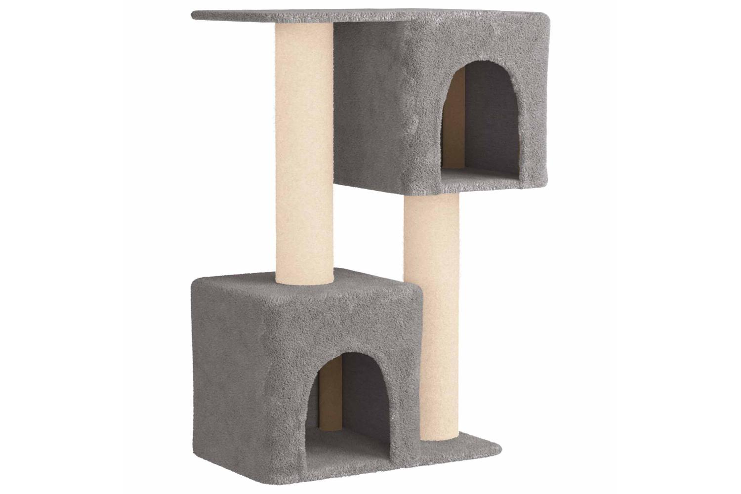 Vidaxl Cat Tree With Sisal Scratching Posts Light Grey 114 Cm