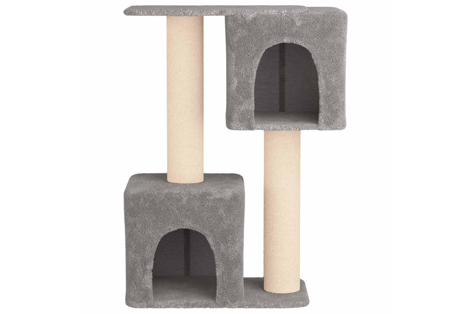 Vidaxl Cat Tree With Sisal Scratching Posts Light Grey 114 Cm-4