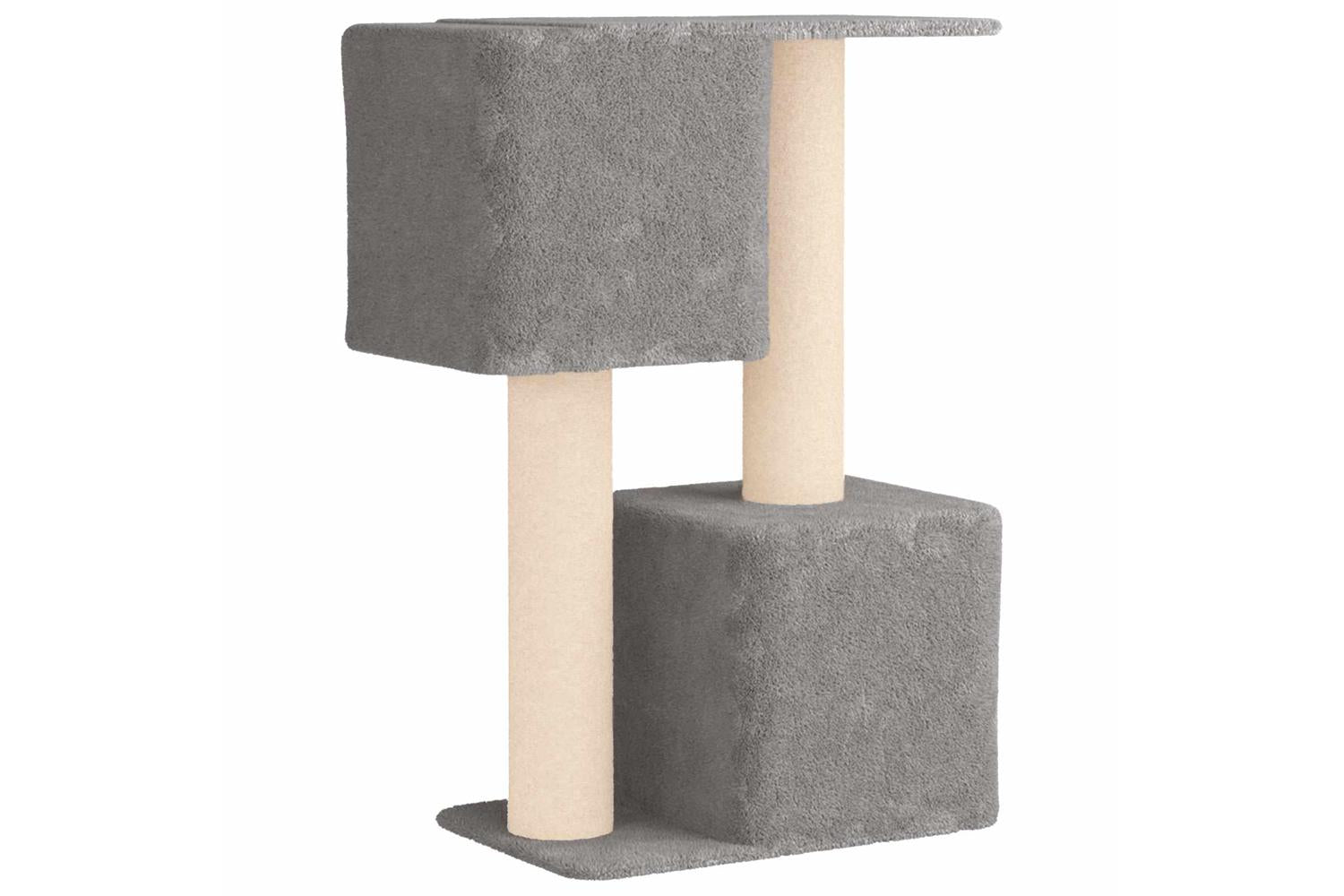 Vidaxl Cat Tree With Sisal Scratching Posts Light Grey 114 Cm-6