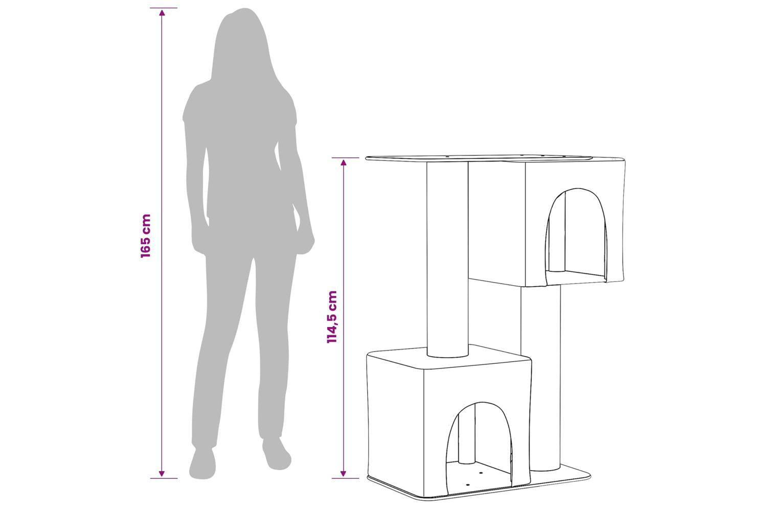 Vidaxl Cat Tree With Sisal Scratching Posts Cream 114 Cm-9