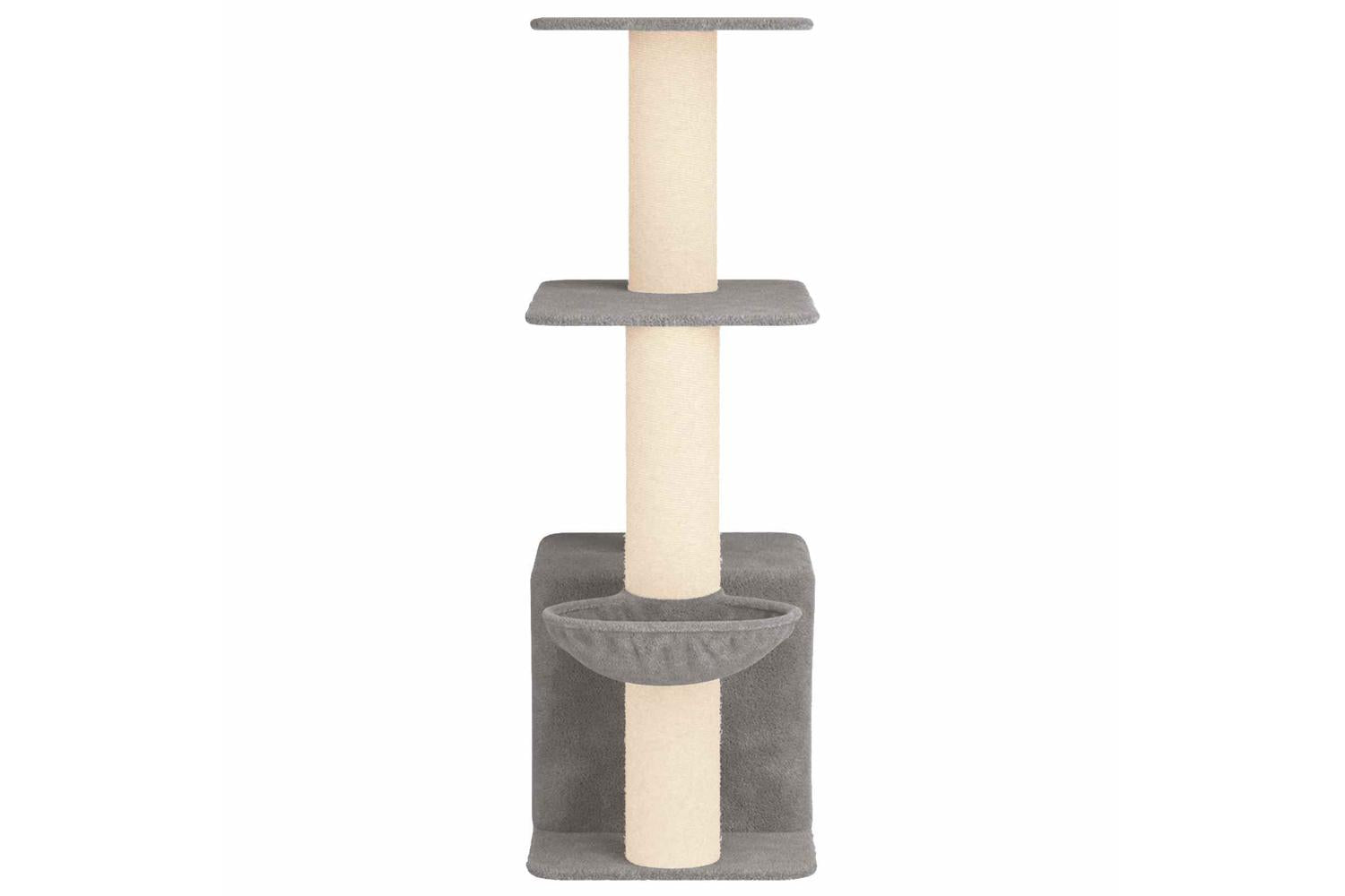 Vidaxl Cat Tree With Sisal Scratching Posts Light Grey 133 Cm-5