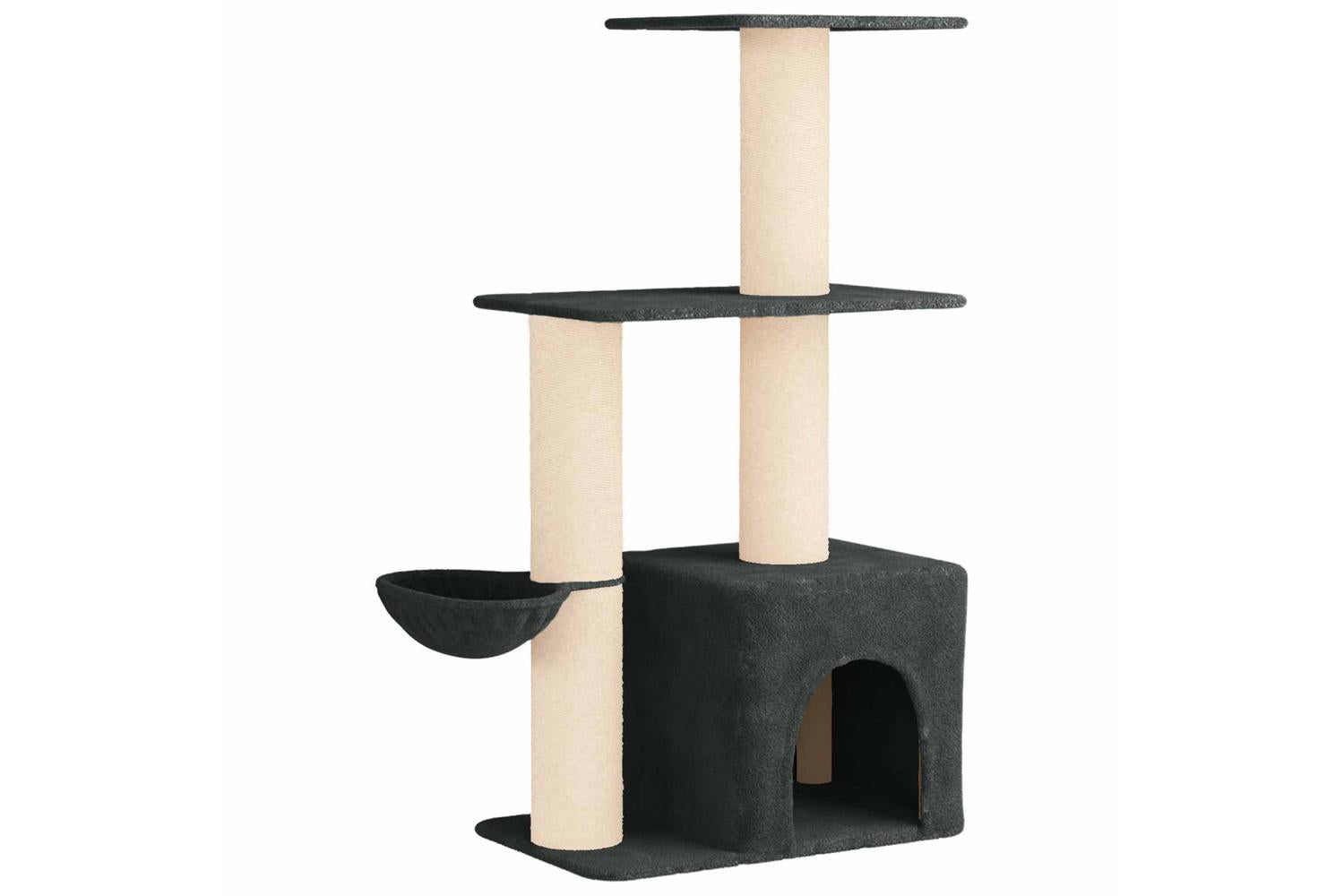 Vidaxl Cat Tree With Sisal Scratching Posts Dark Grey 133 Cm