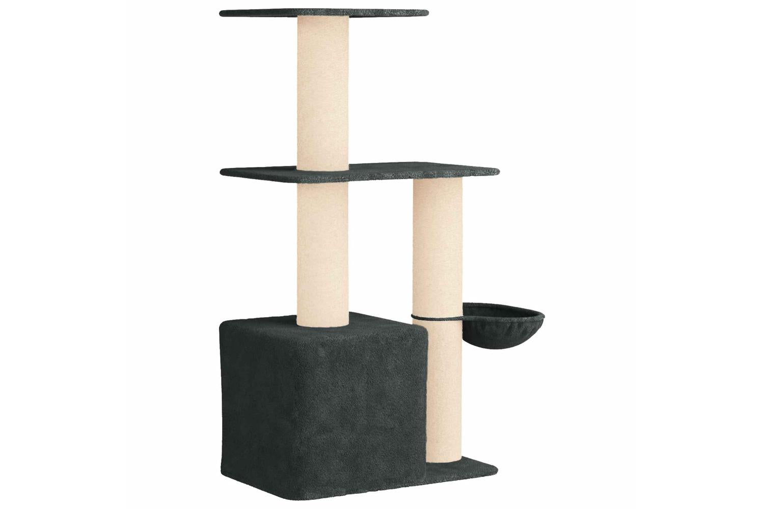 Vidaxl Cat Tree With Sisal Scratching Posts Dark Grey 133 Cm-6