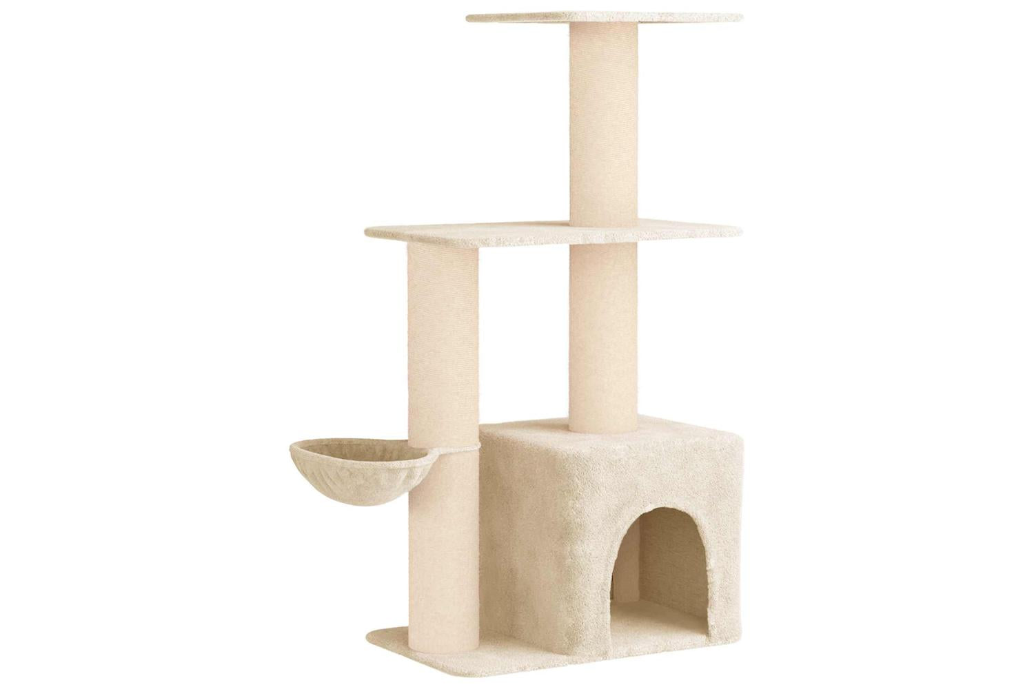 Vidaxl Cat Tree With Sisal Scratching Posts Cream 133 Cm