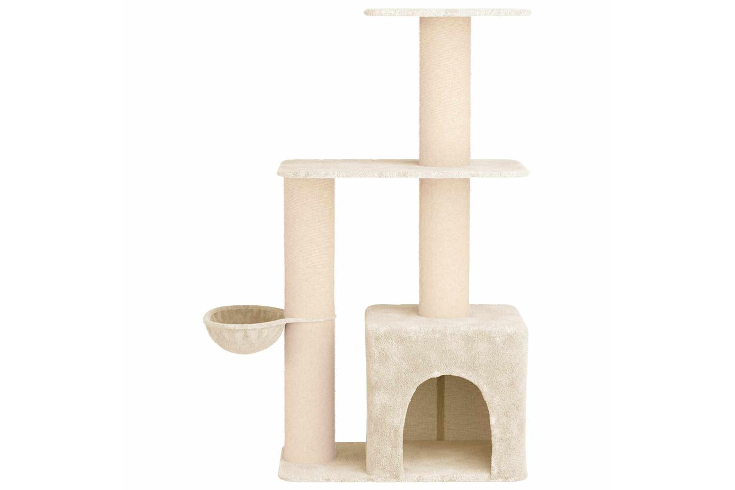 Vidaxl Cat Tree With Sisal Scratching Posts Cream 133 Cm-4