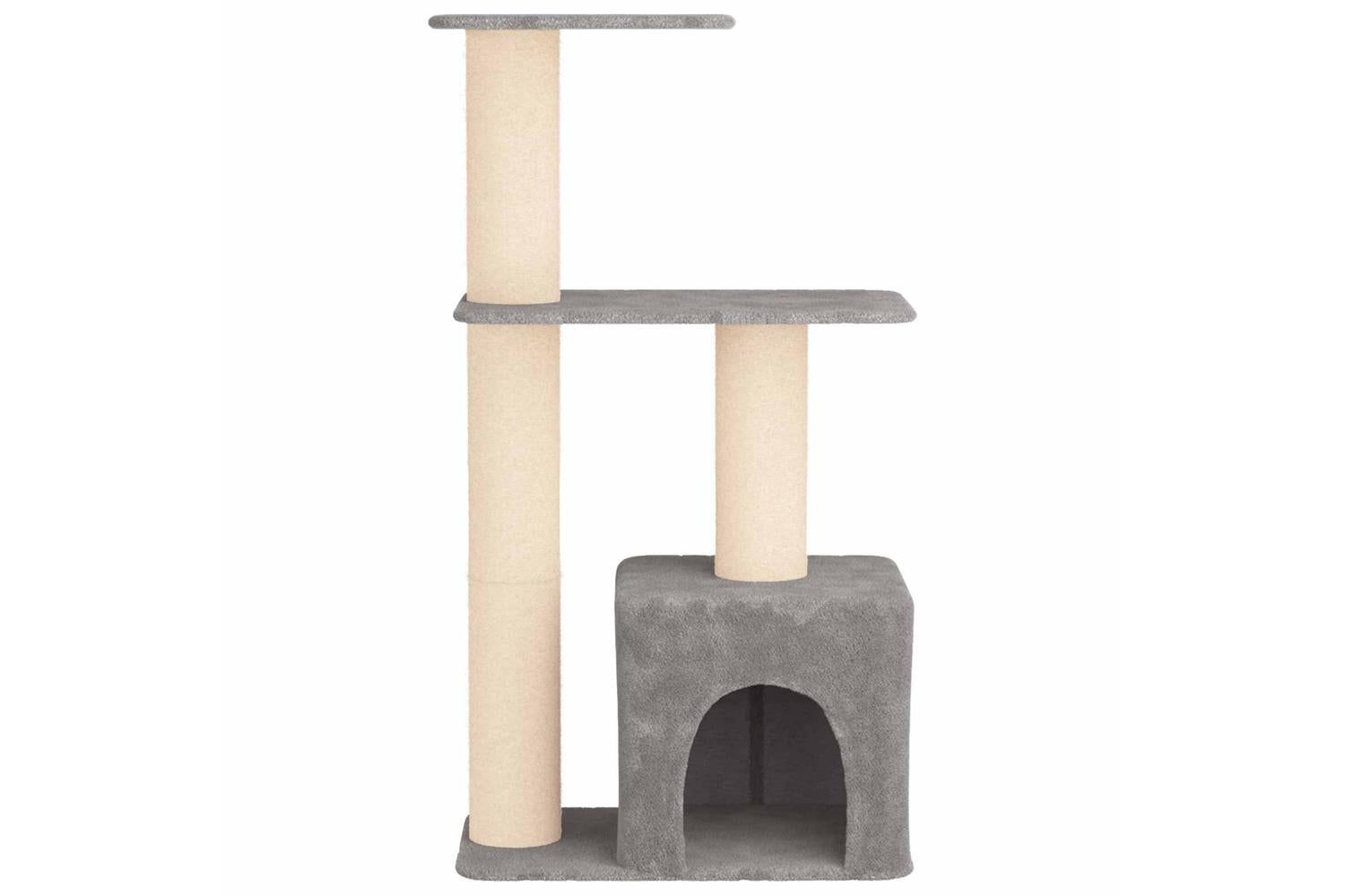 Vidaxl Cat Tree With Sisal Scratching Posts Light Grey 133 Cm-4