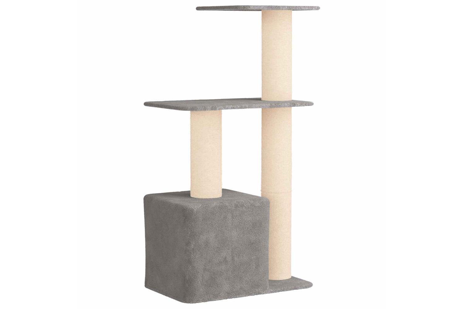 Vidaxl Cat Tree With Sisal Scratching Posts Light Grey 133 Cm-6