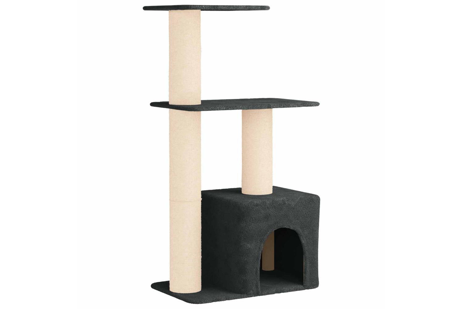Vidaxl Cat Tree With Sisal Scratching Posts Dark Grey 133 Cm