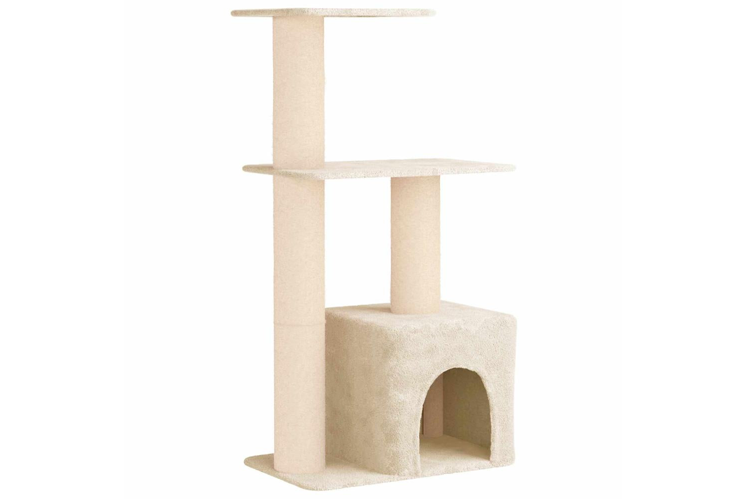 Vidaxl Cat Tree With Sisal Scratching Posts Cream 133 Cm-2